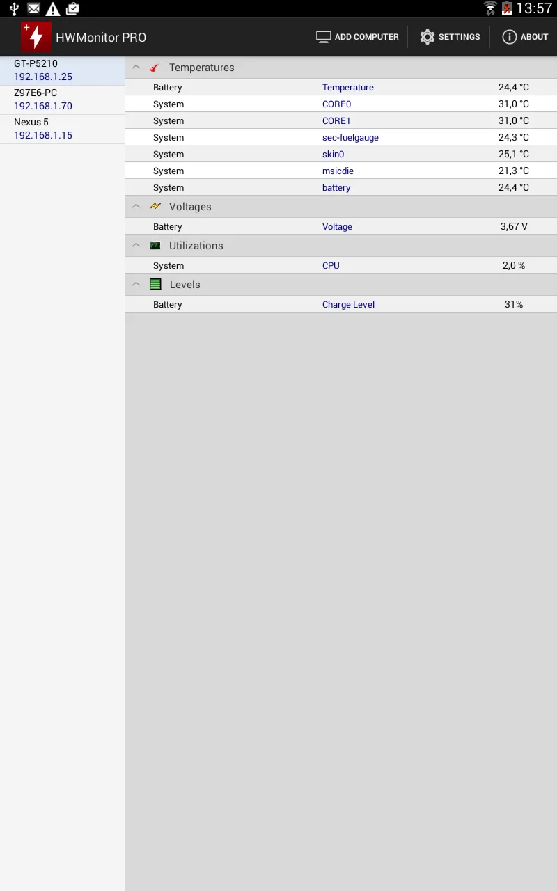 HWMonitor PRO | Indus Appstore | Screenshot