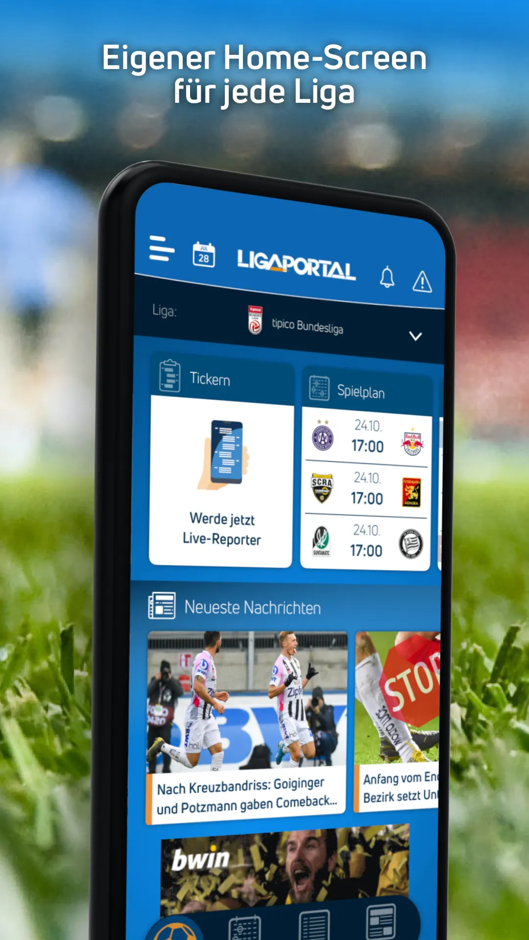 Ligaportal Fußball Live-Ticker | Indus Appstore | Screenshot