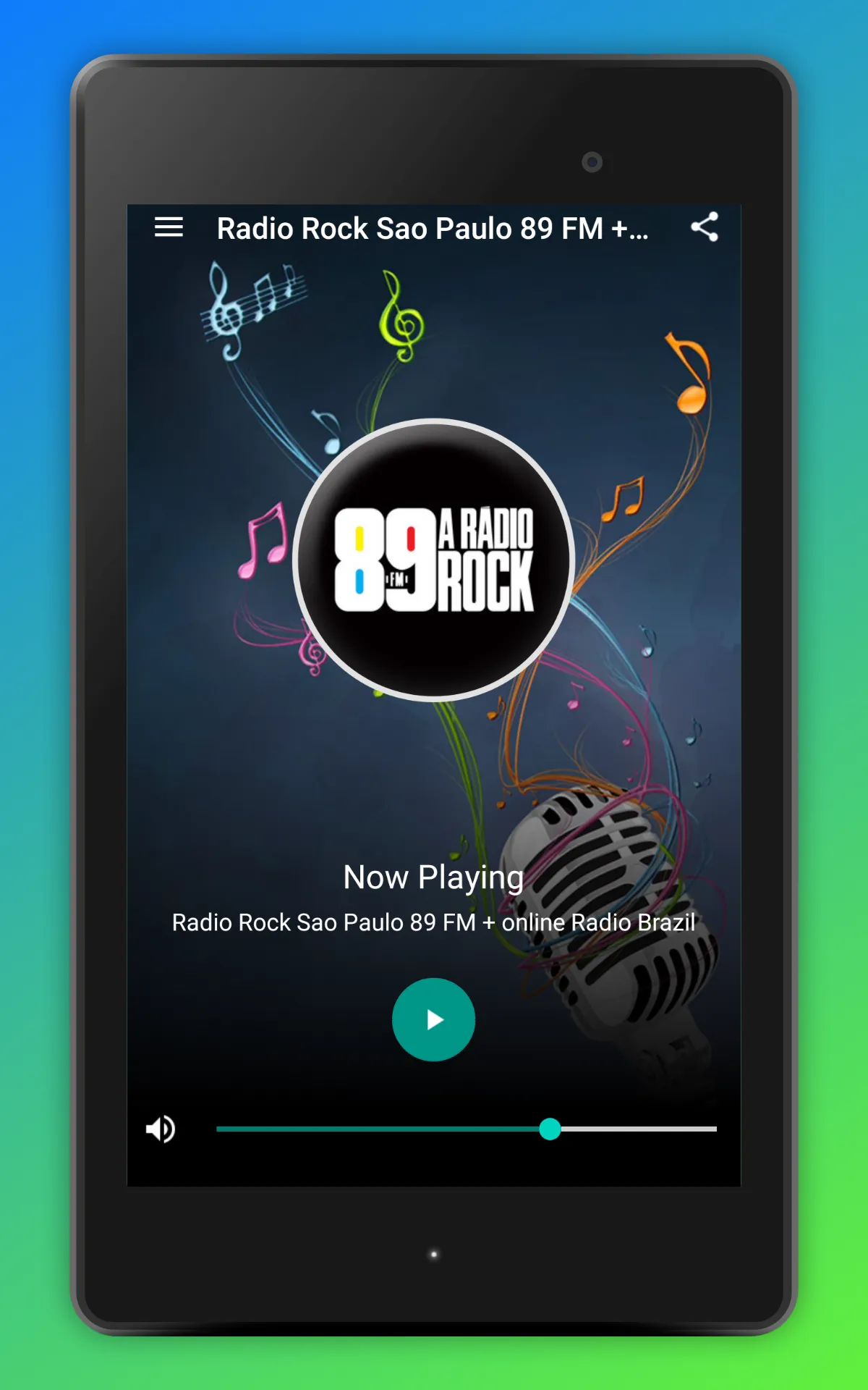 Radio Rock 89 Sao Paulo App | Indus Appstore | Screenshot