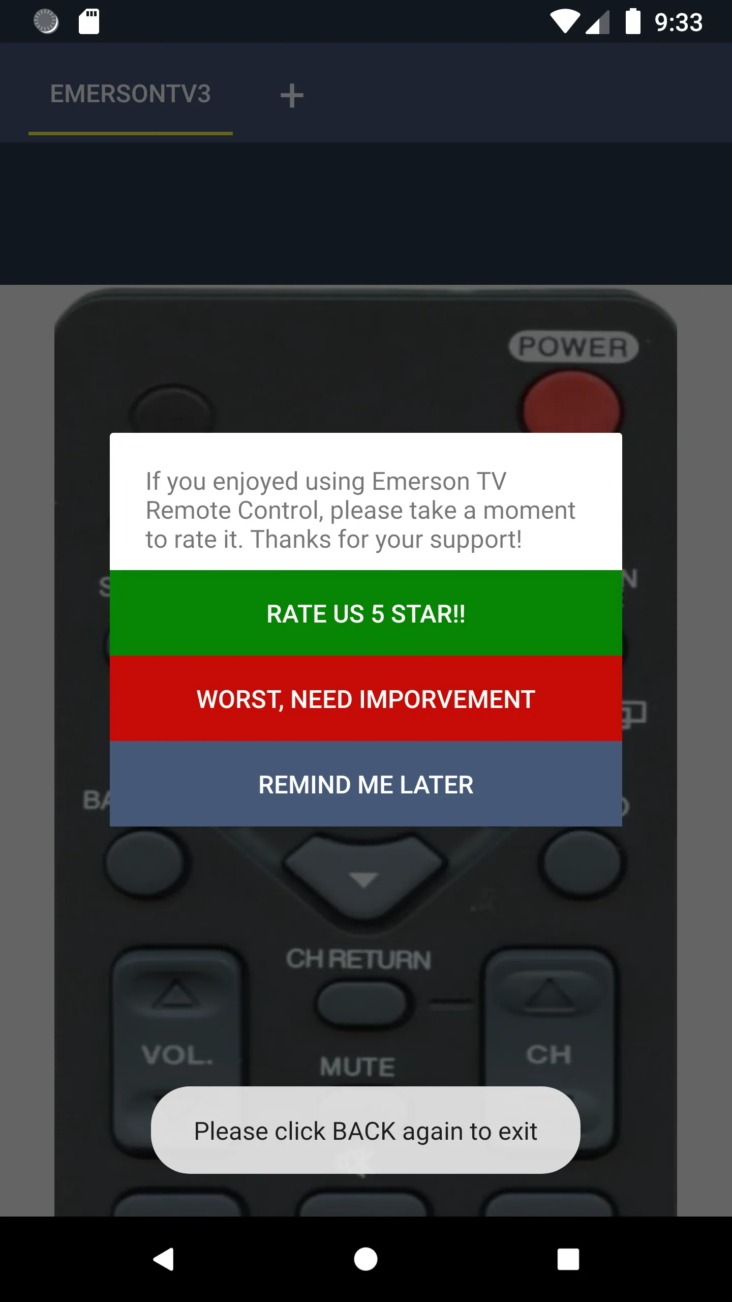 Emerson TV Remote | Indus Appstore | Screenshot