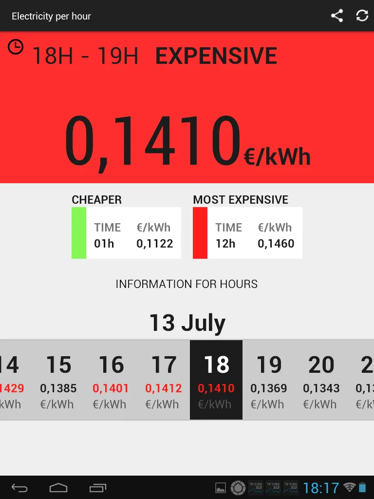 Electricity per hour | Indus Appstore | Screenshot