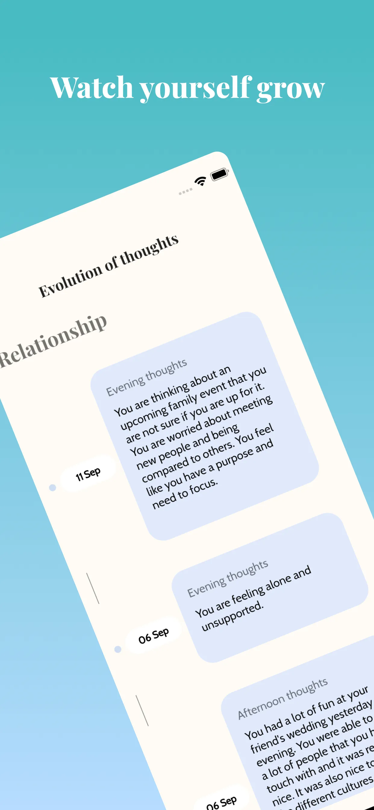 6000 thoughts | AI Life Coach | Indus Appstore | Screenshot