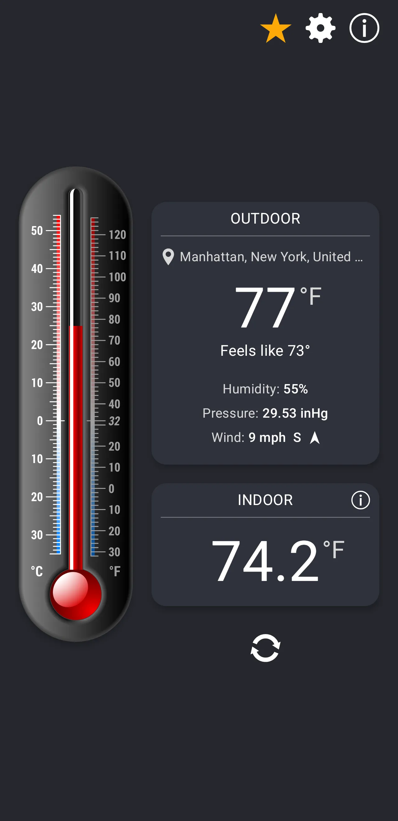 Thermometer++ Room Temperature | Indus Appstore | Screenshot