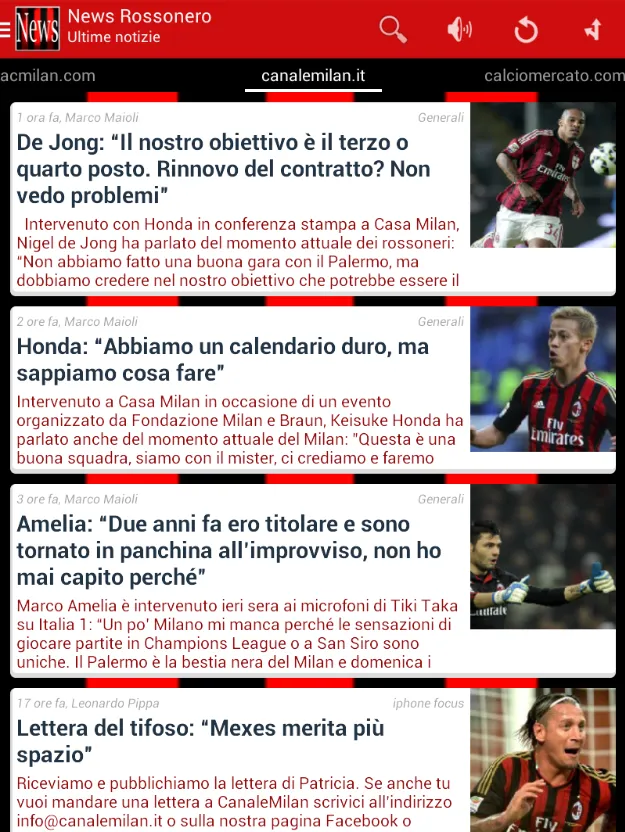 News Rossonero | Indus Appstore | Screenshot