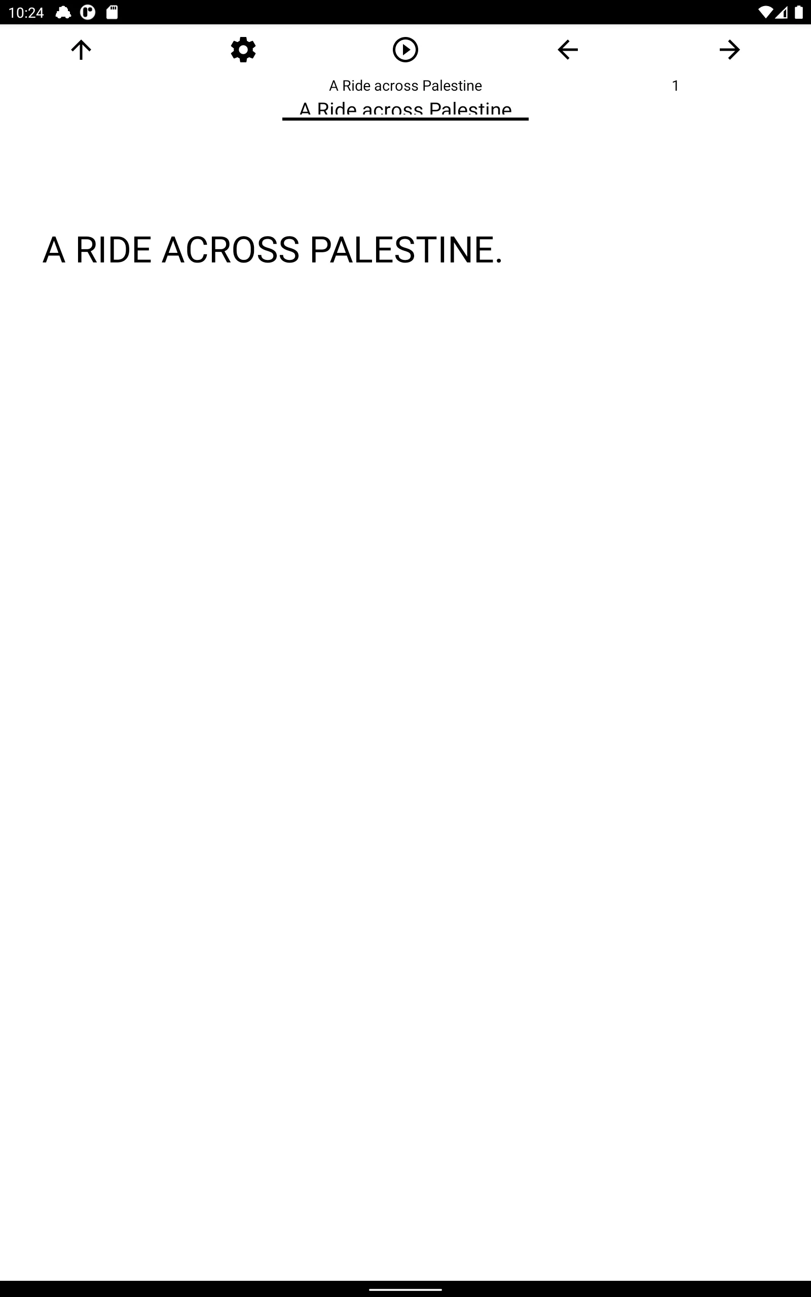 Book, A Ride across Palestine | Indus Appstore | Screenshot