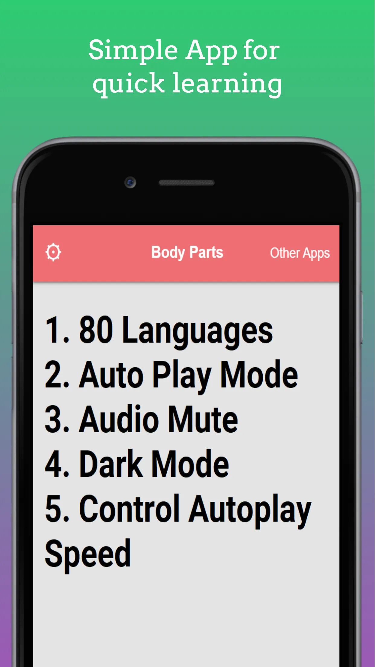 80 languages Kids body parts l | Indus Appstore | Screenshot