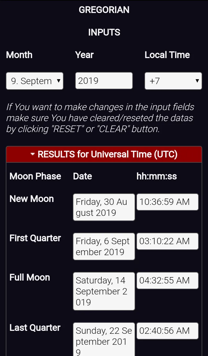 Moon Lunar Phase Calendar Find | Indus Appstore | Screenshot