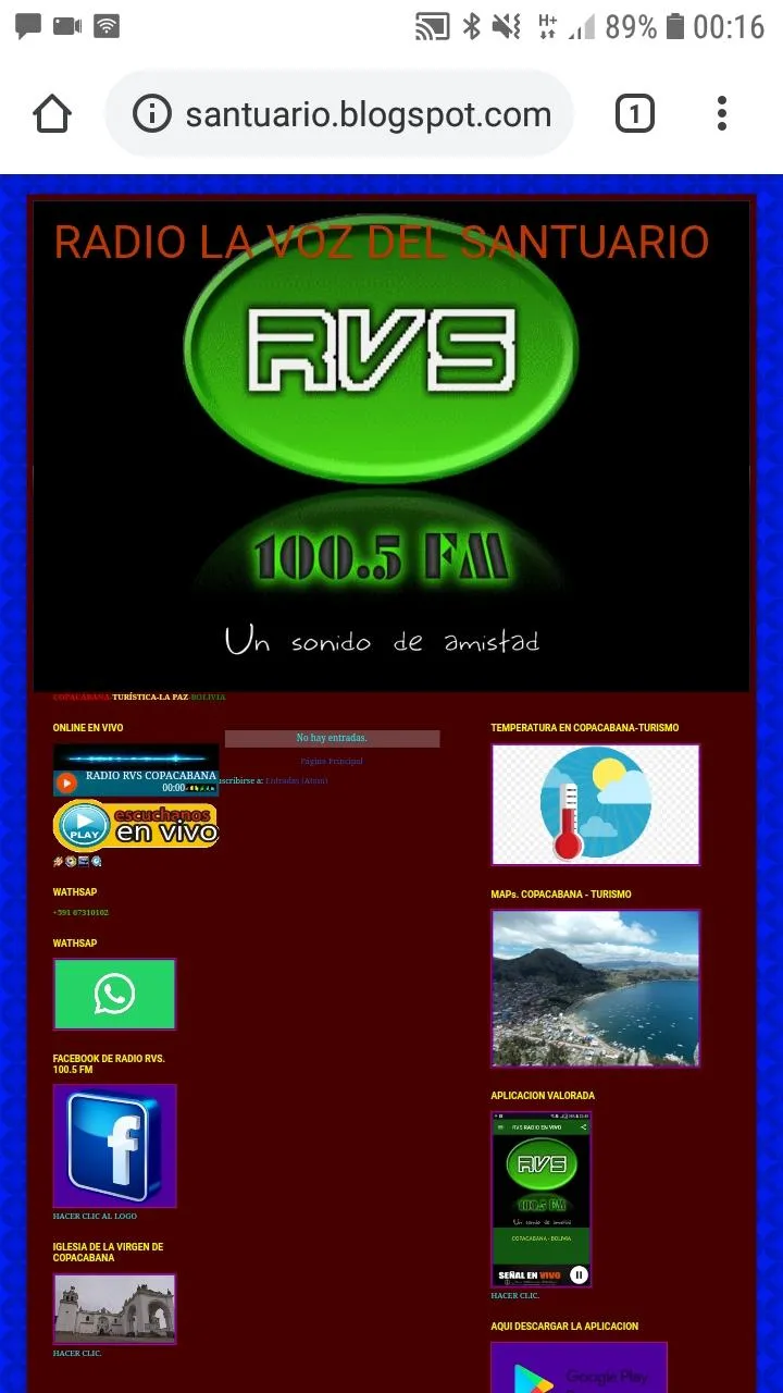 RVS 100.5 FM COPACABANA | Indus Appstore | Screenshot