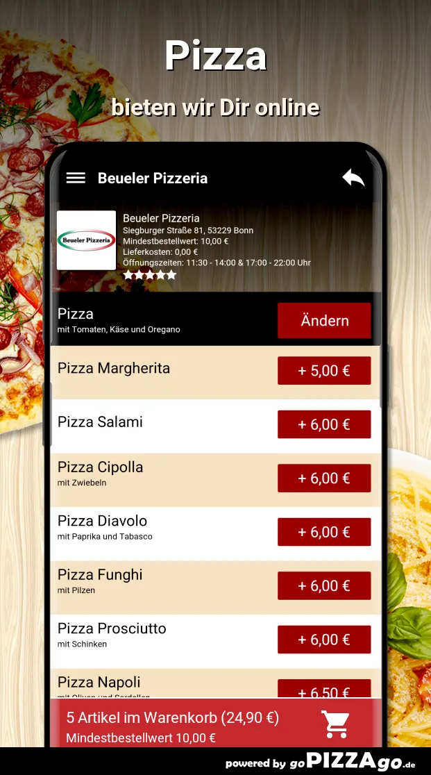 Beueler Pizzeria Bonn | Indus Appstore | Screenshot