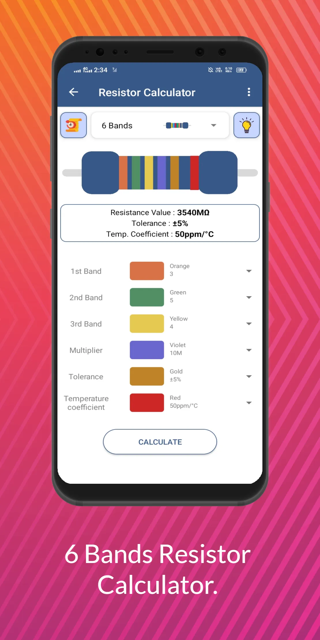 Resistor Color Code Calculator | Indus Appstore | Screenshot