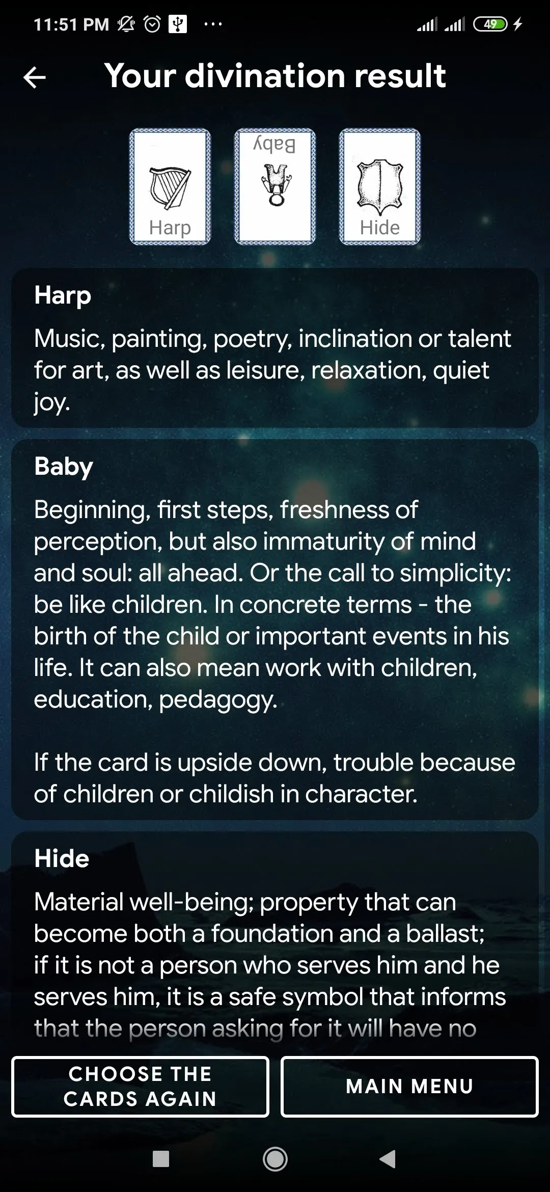 Foretelling - Three Cards | Indus Appstore | Screenshot