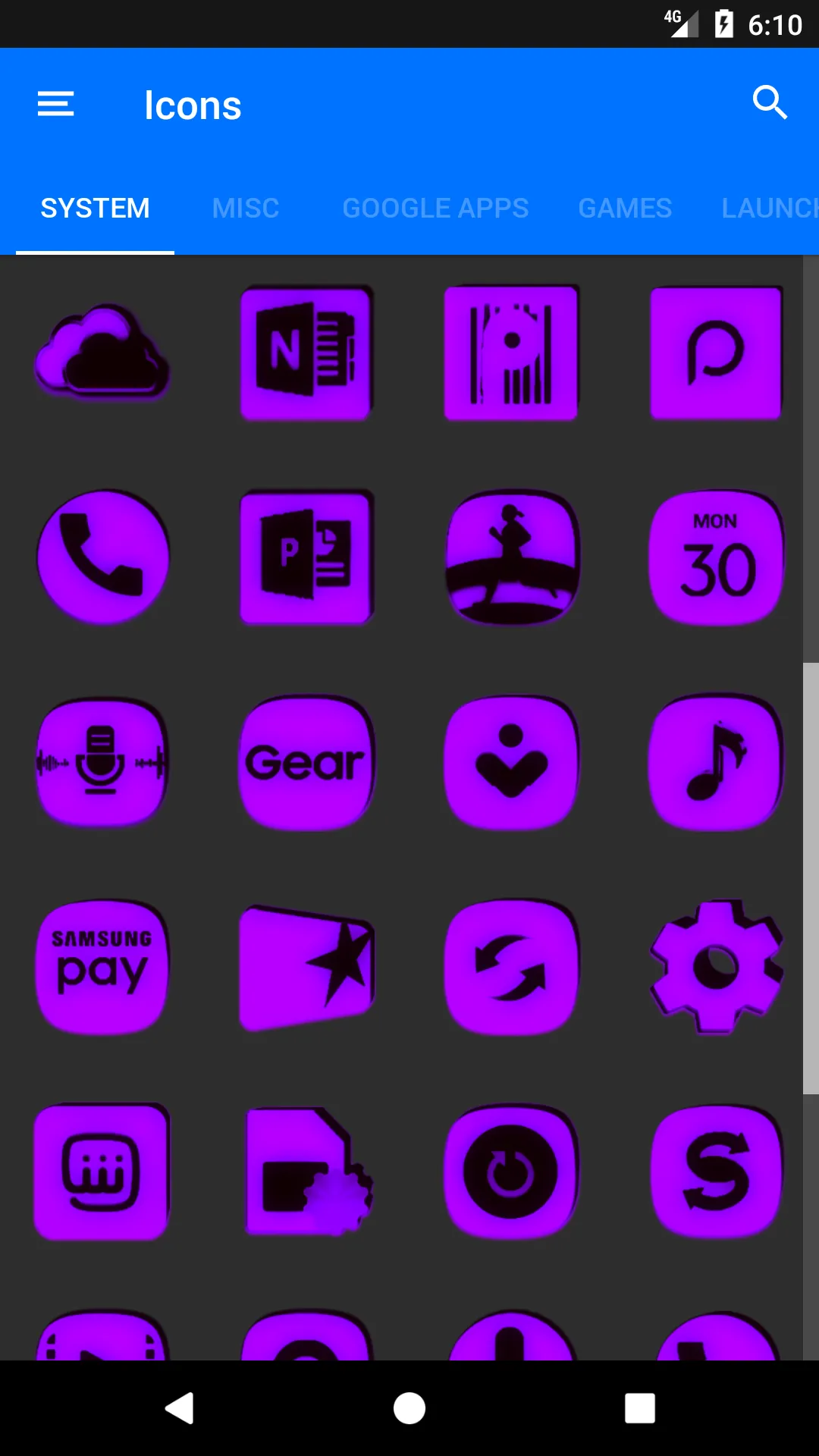 Purple and Black Icon Pack | Indus Appstore | Screenshot