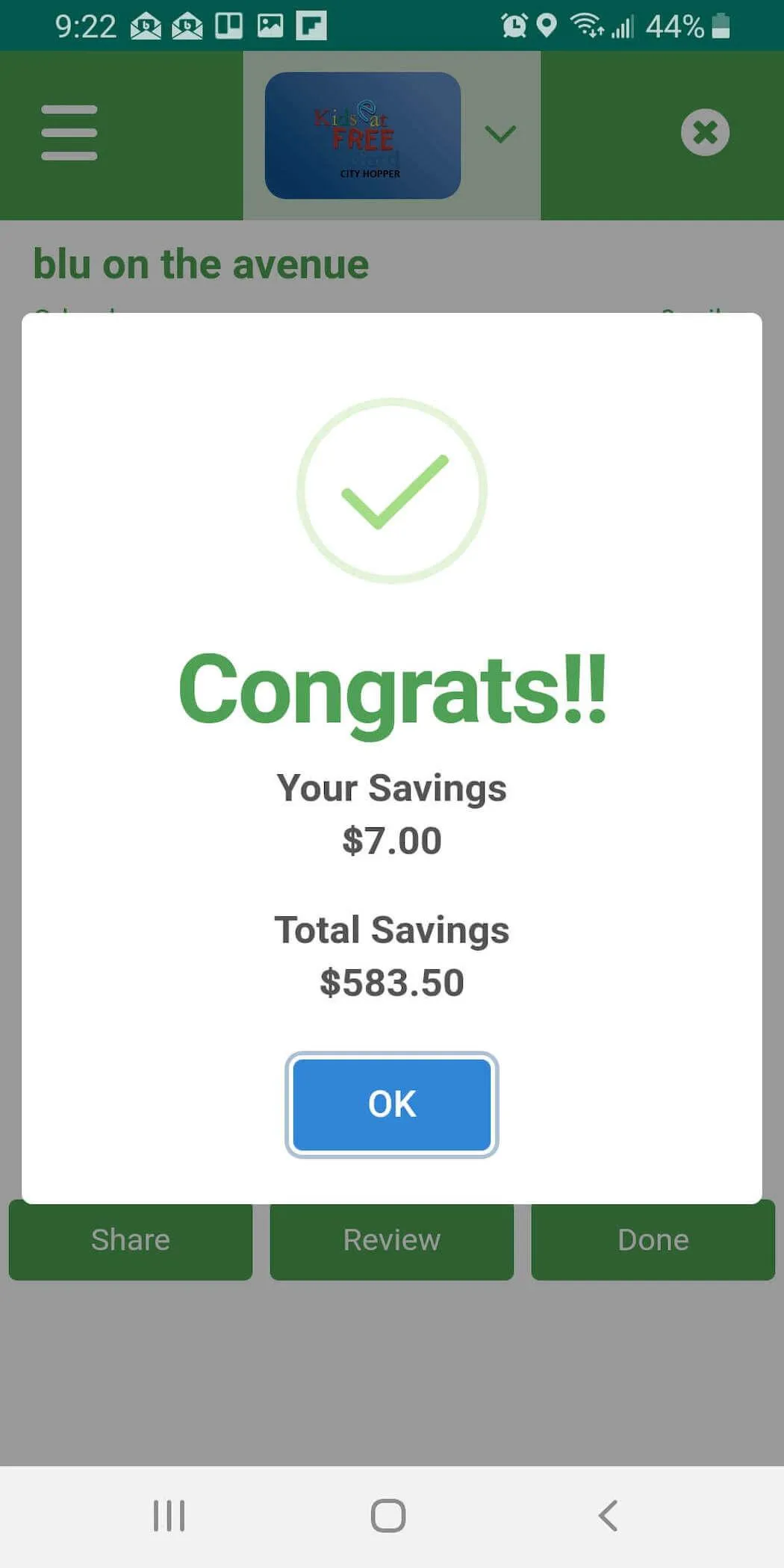 Kids Eat Free Card | Indus Appstore | Screenshot