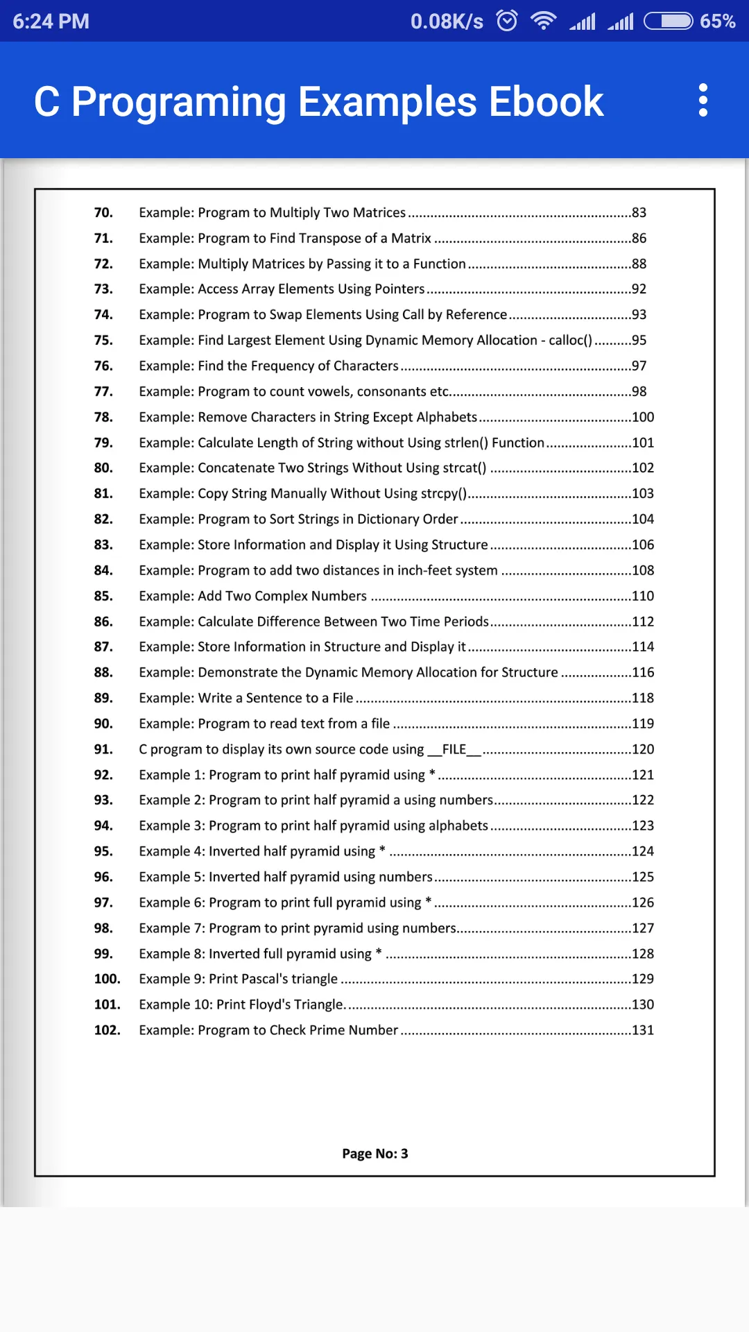 C Programming Examples Ebook | Indus Appstore | Screenshot