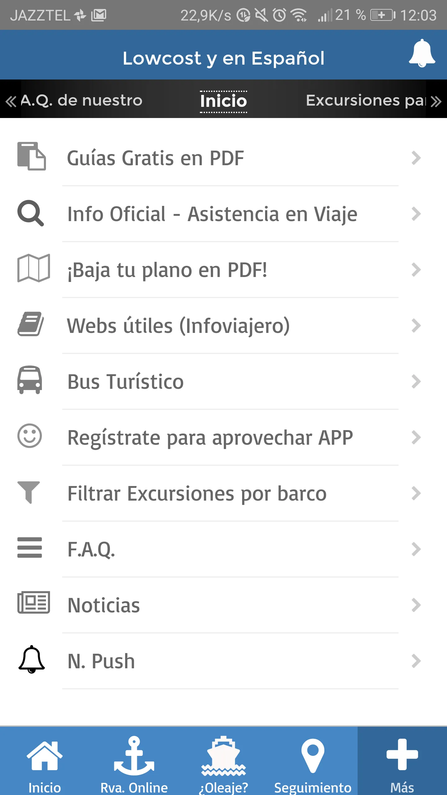 EXCURSIONES CRUCEROS | Indus Appstore | Screenshot