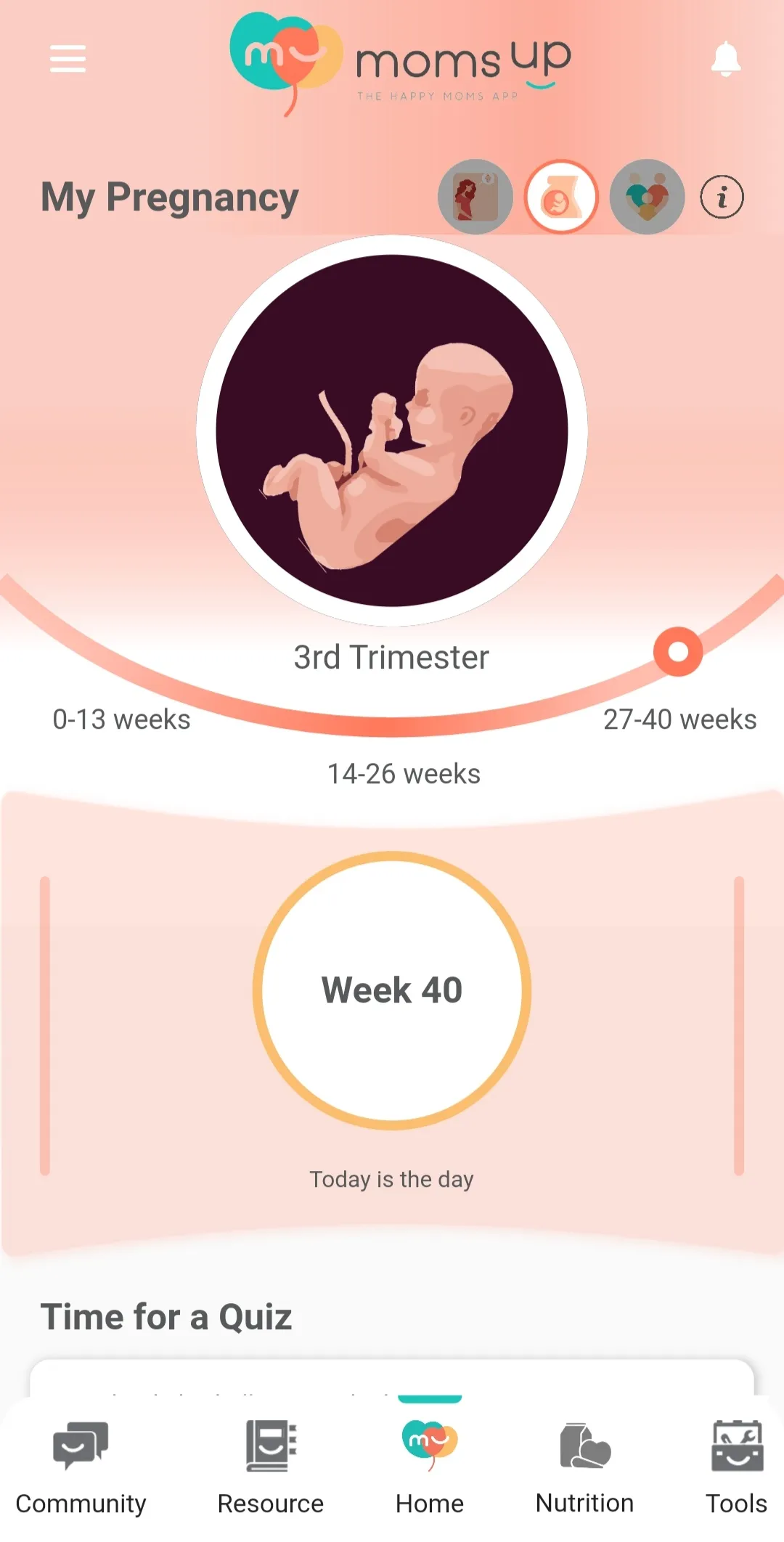 Moms Up | Pregnancy Tracker | Indus Appstore | Screenshot