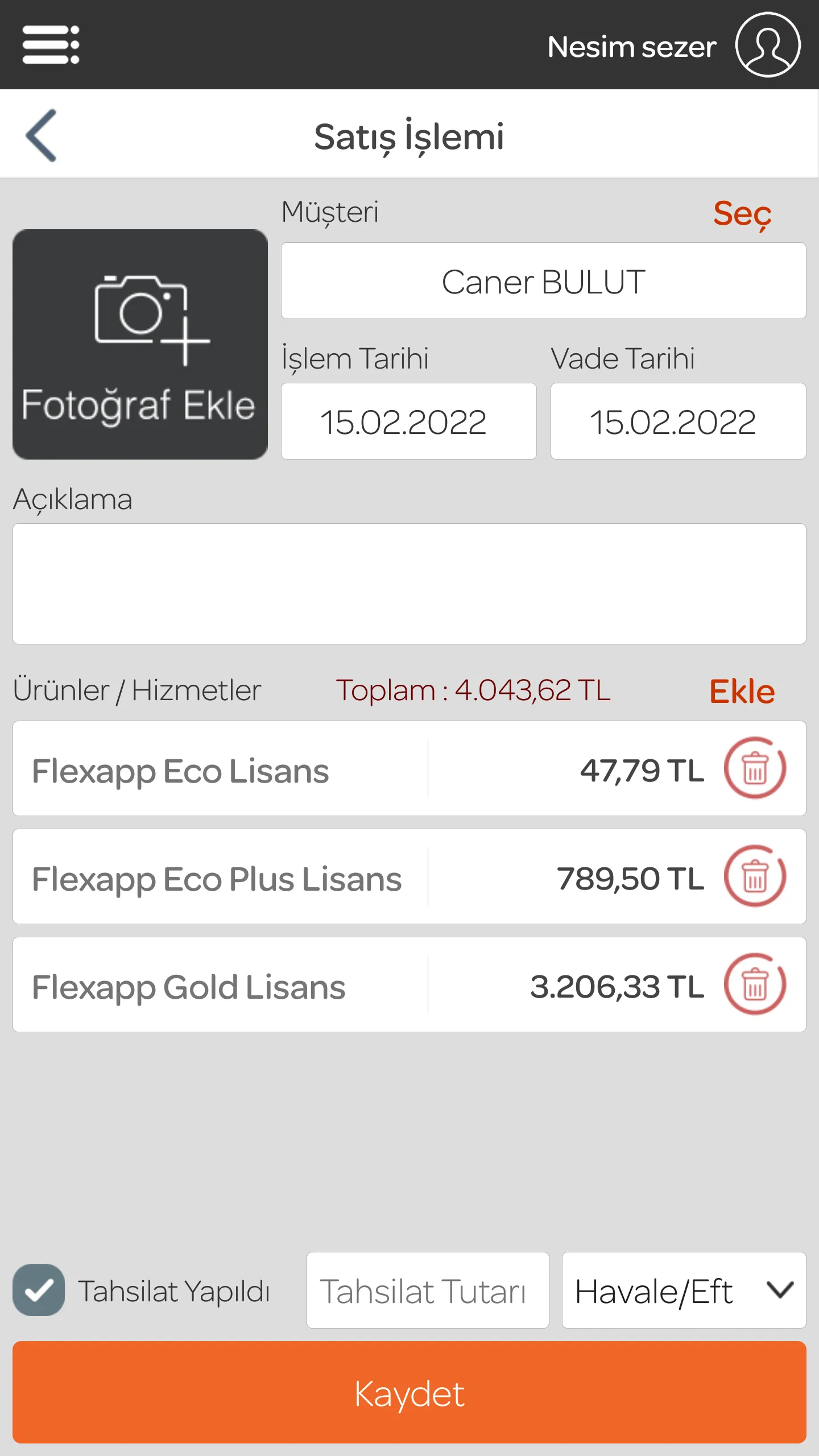 FlexHesap - Ön Muhasebe | Indus Appstore | Screenshot