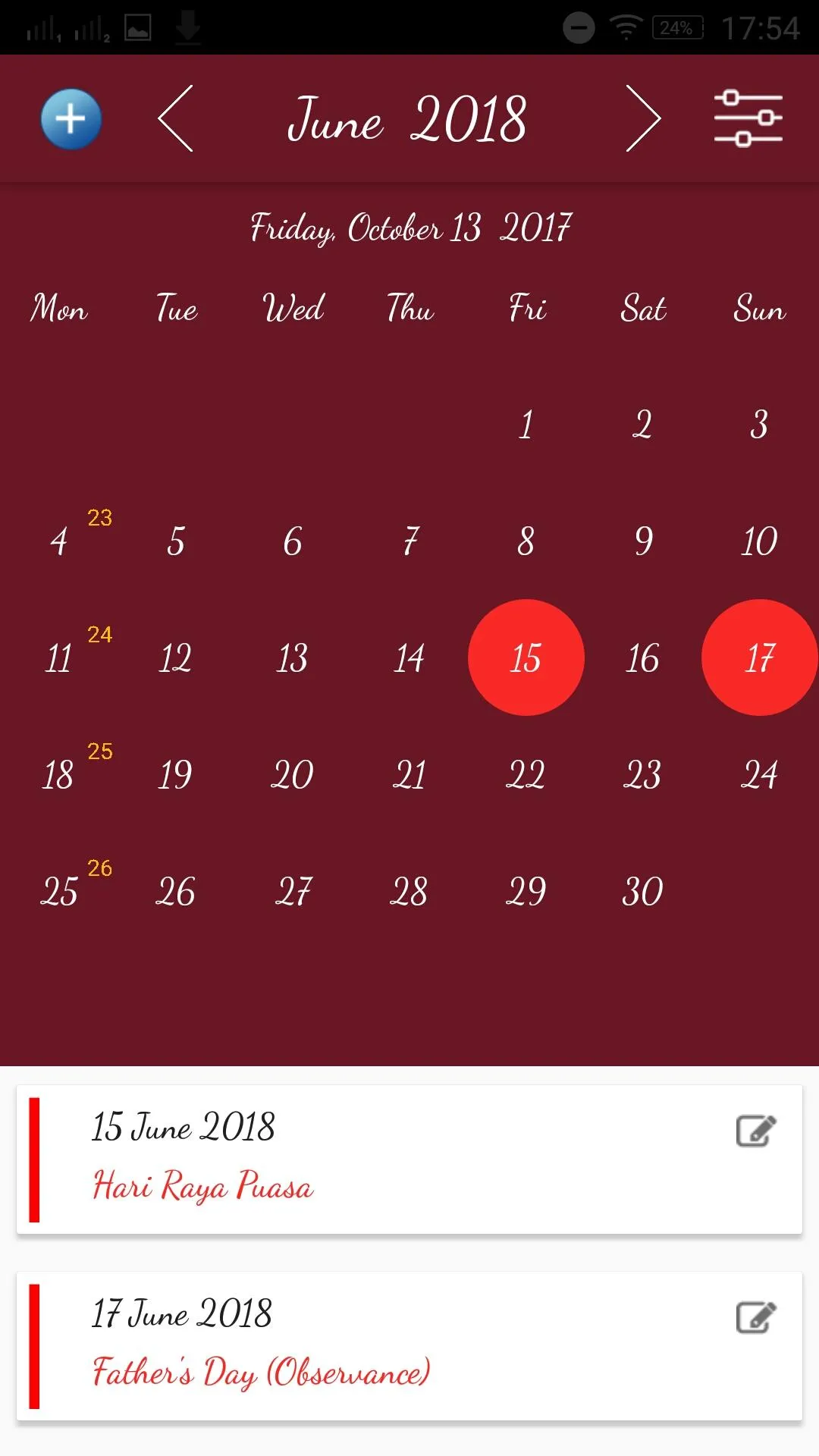 Singapore Calendar Holidays | Indus Appstore | Screenshot