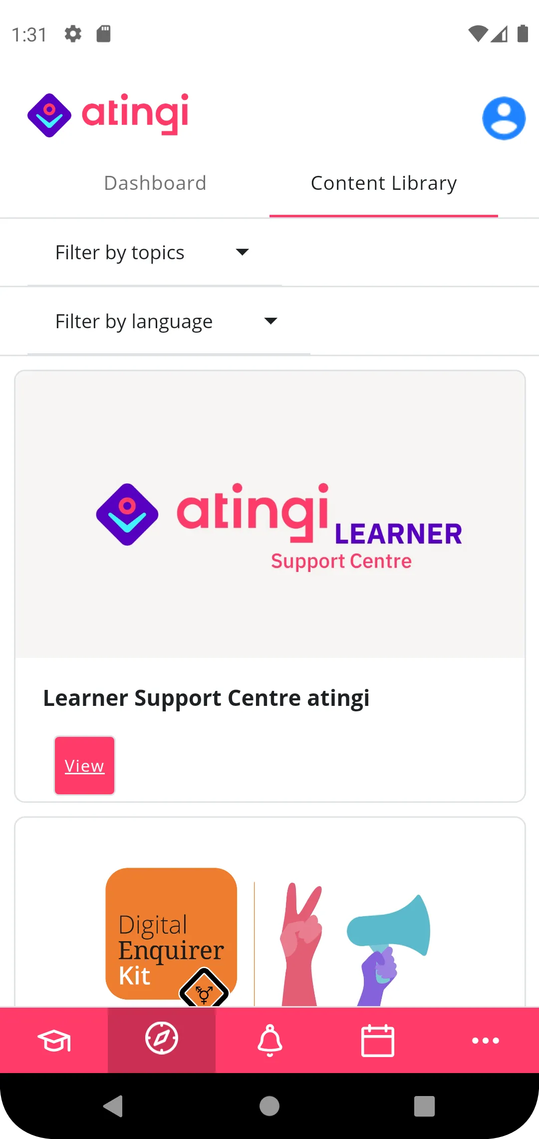 atingi learning | Indus Appstore | Screenshot