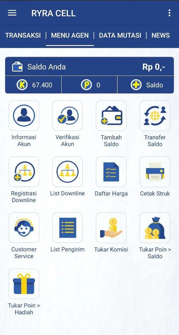 RYRA CELL : Agen Pulsa & PPOB | Indus Appstore | Screenshot