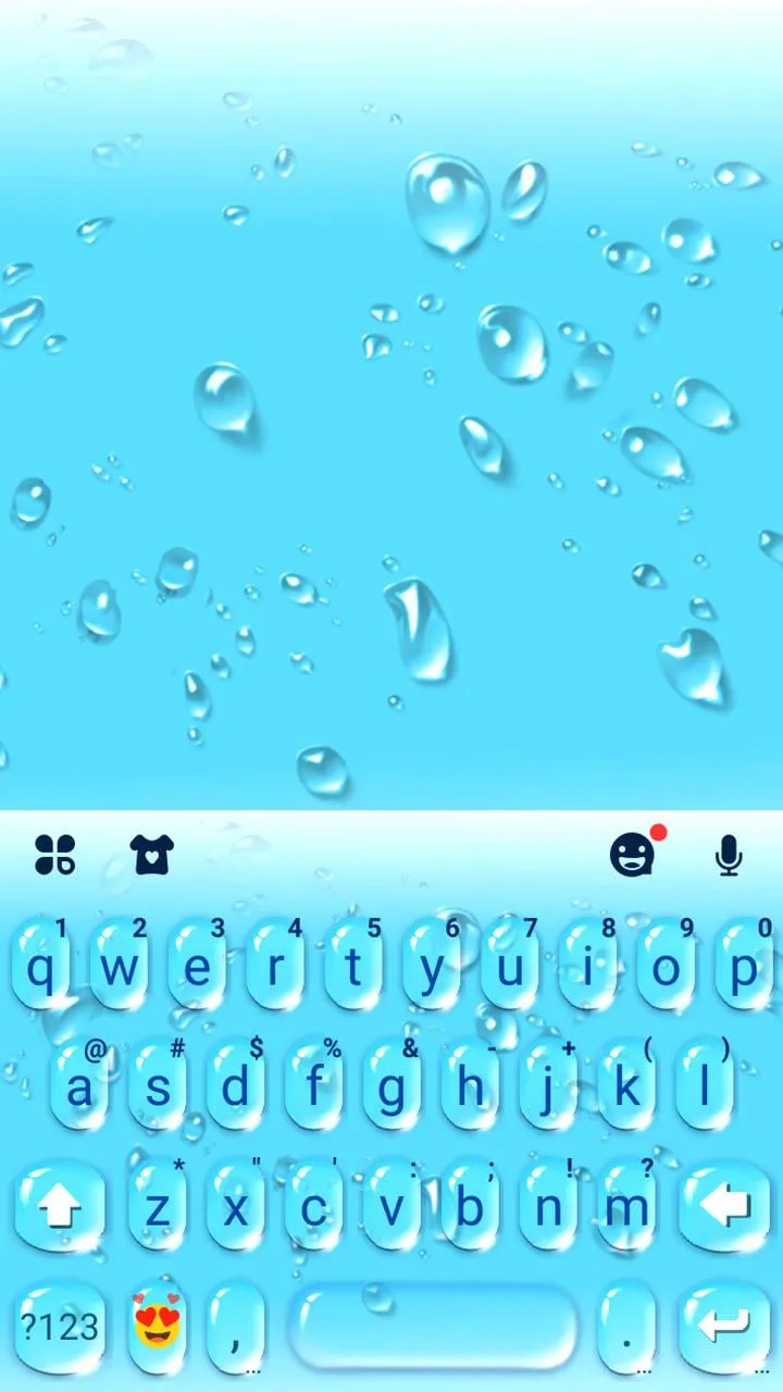 Blue 3d Waterdrops Keyboard Th | Indus Appstore | Screenshot