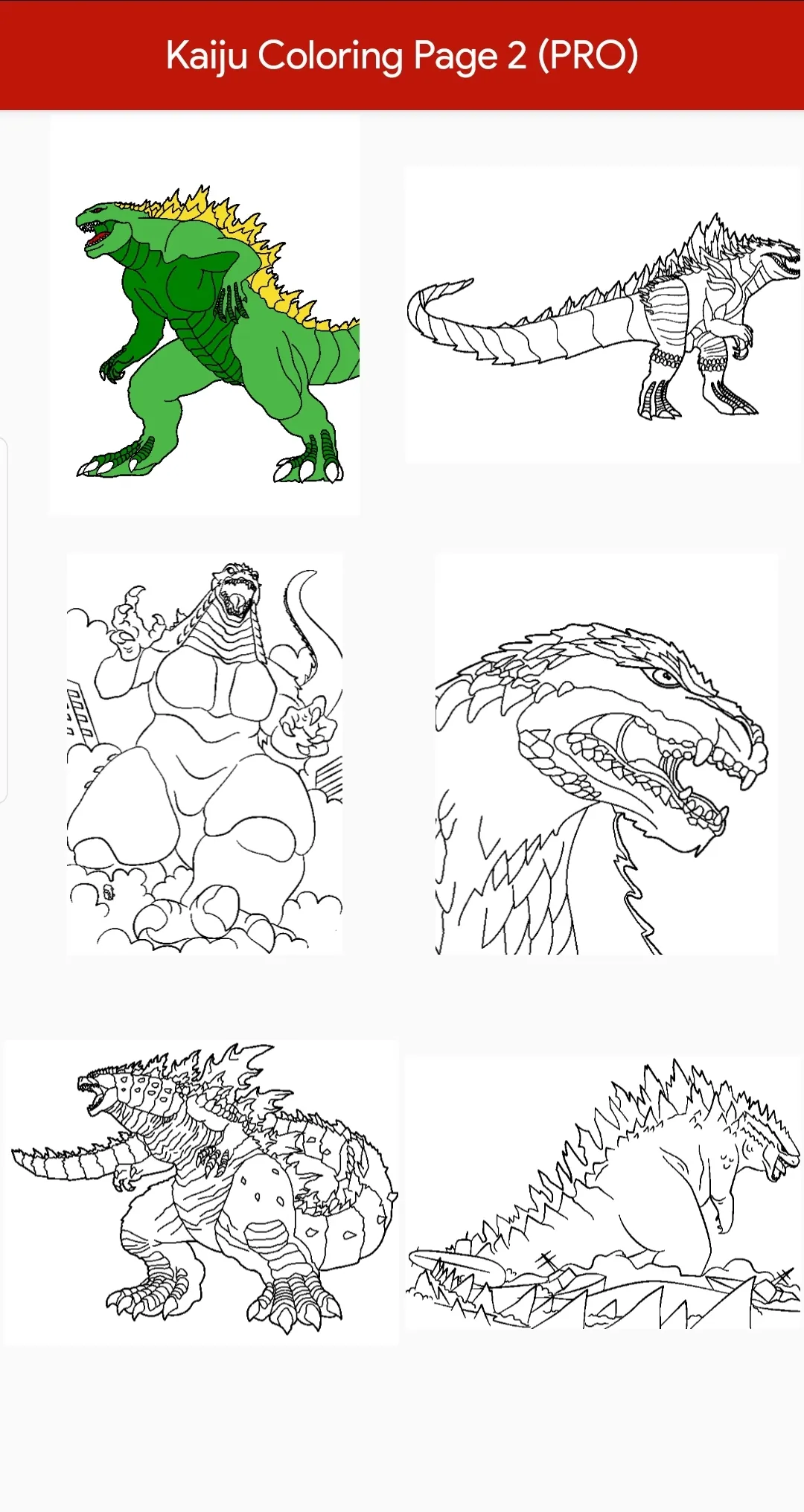 Monster Kaiju Coloring Book | Indus Appstore | Screenshot