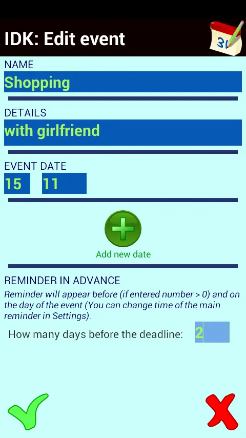 Important Dates Keeper (IDK) | Indus Appstore | Screenshot