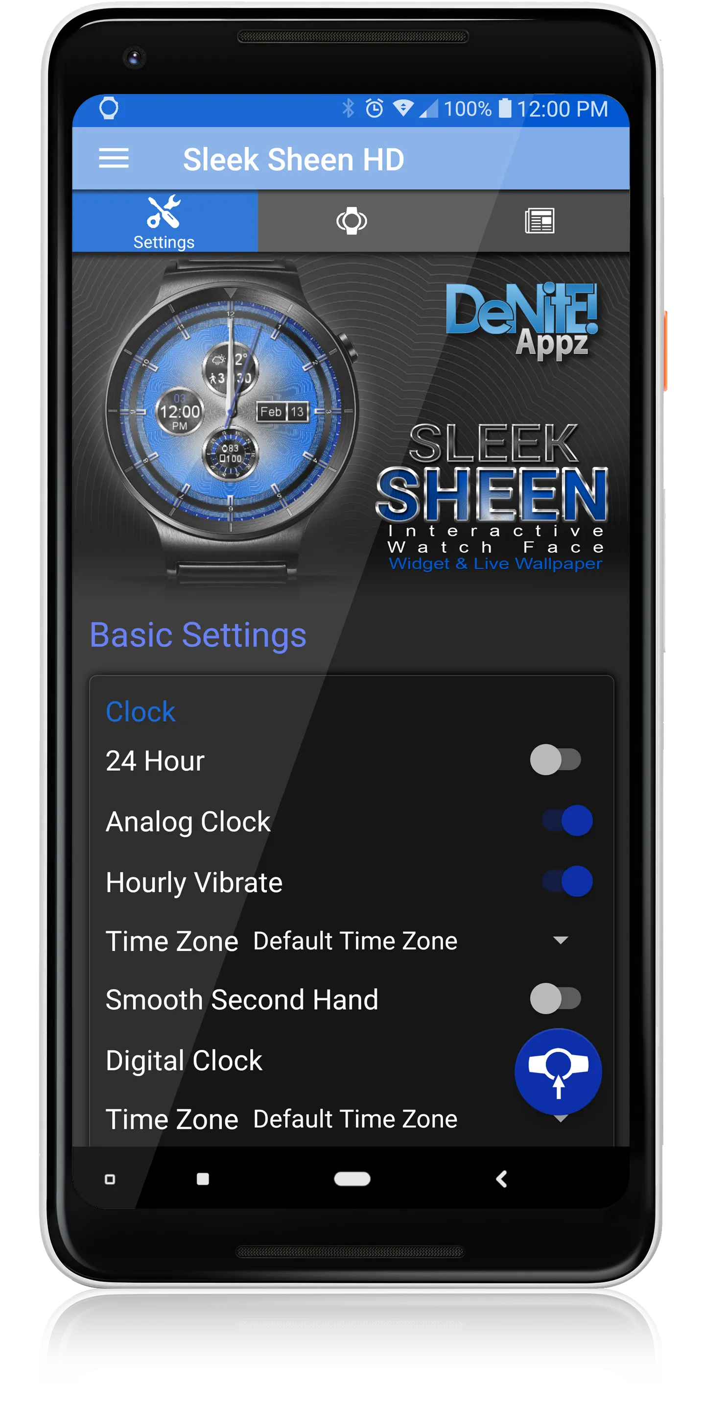 Sleek Sheen HD Watch Face | Indus Appstore | Screenshot