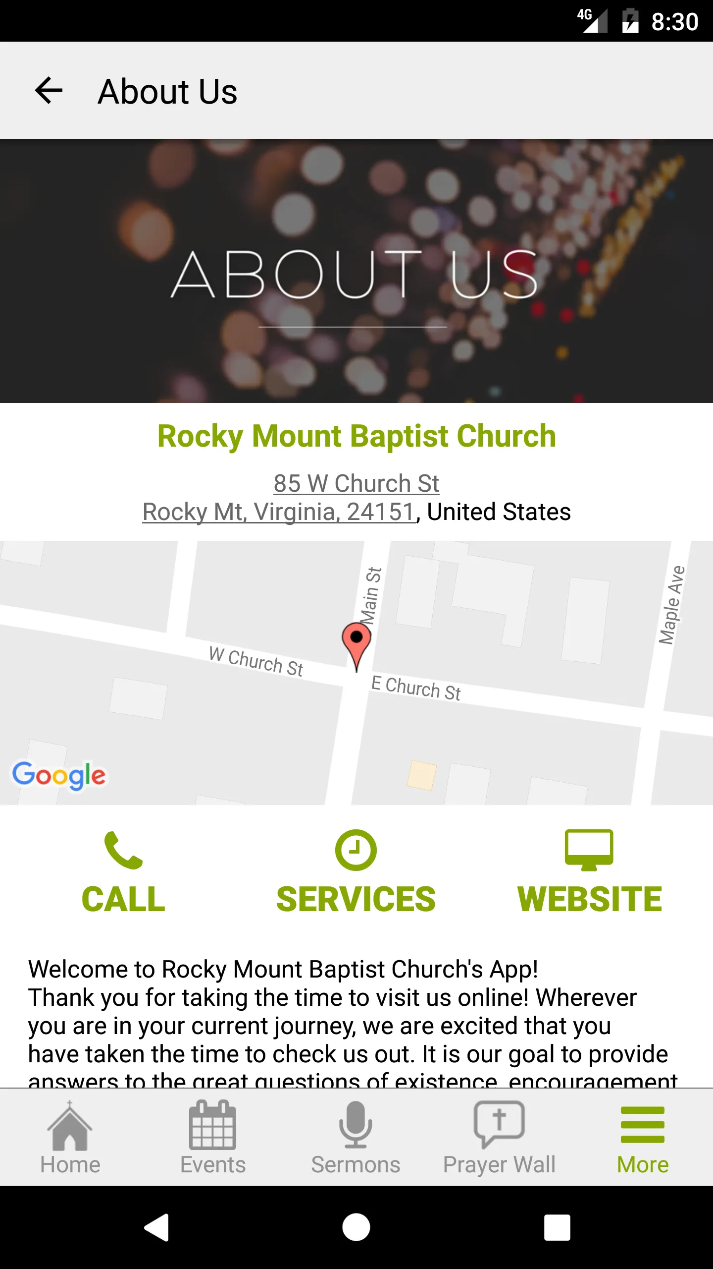 Rocky Mount Baptist Church | Indus Appstore | Screenshot