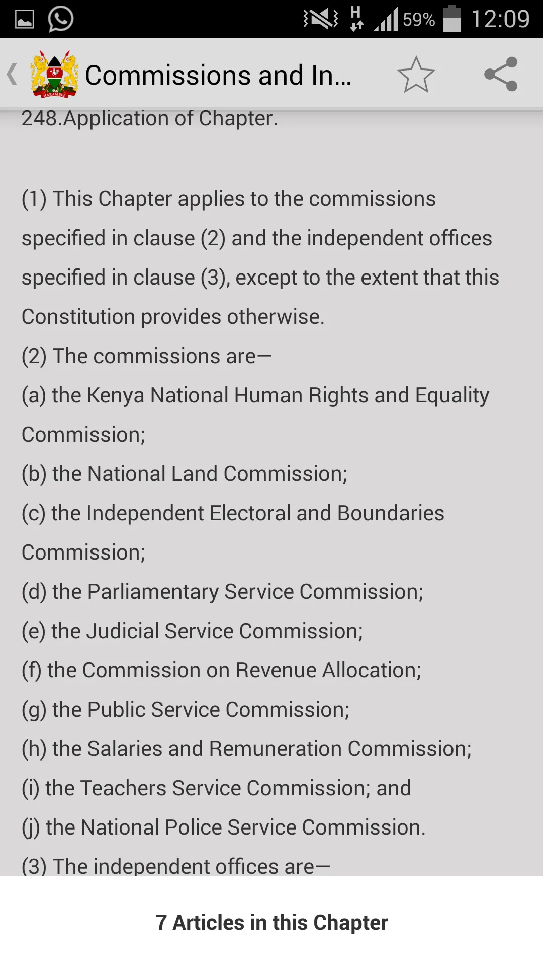 Kenyan Constitution | Indus Appstore | Screenshot