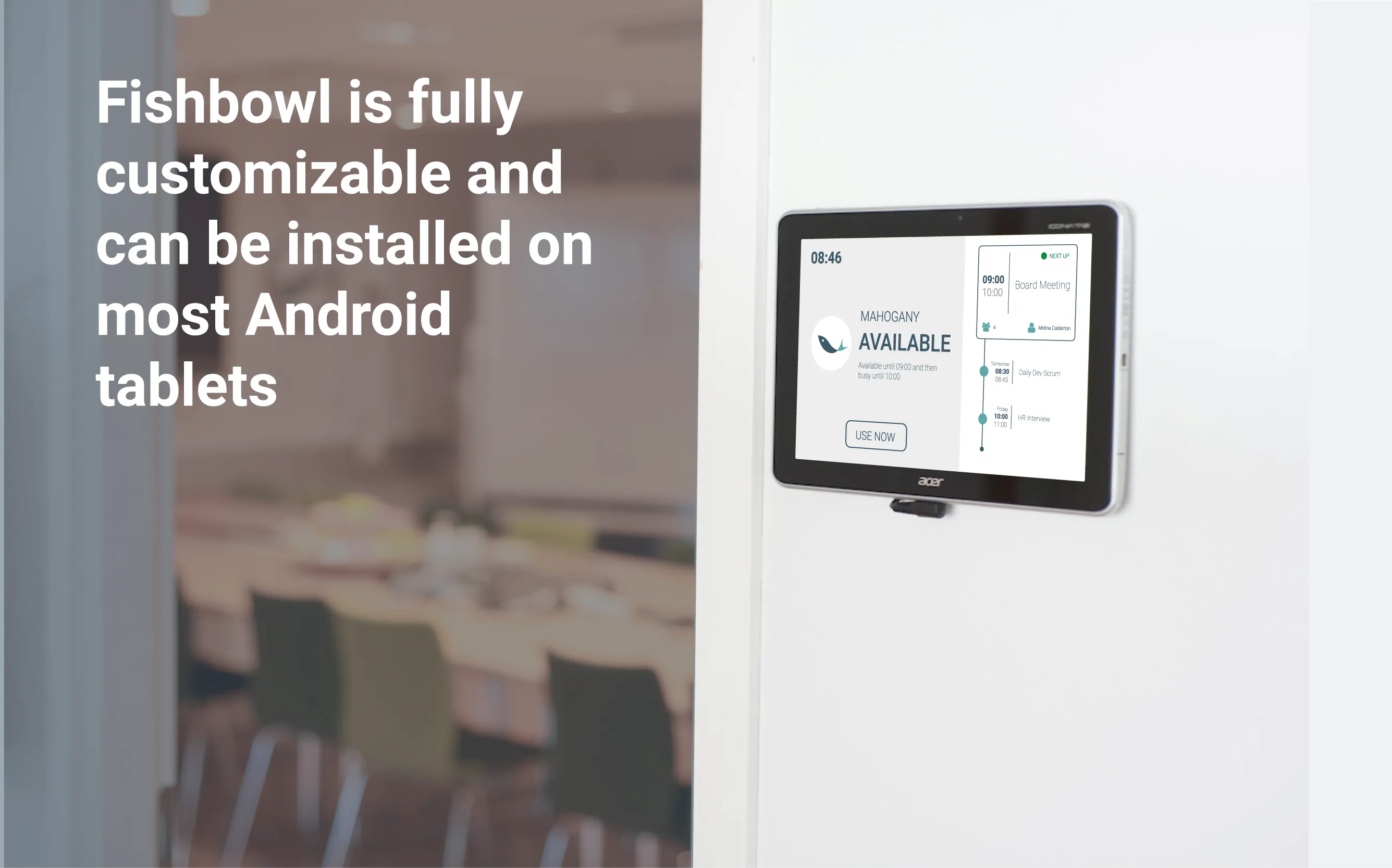 Fishbowl Meeting Room Display | Indus Appstore | Screenshot