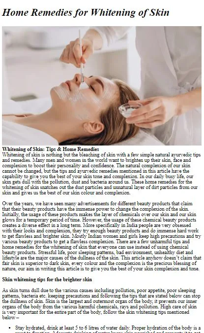 Skin Whitening Home Remedies | Indus Appstore | Screenshot