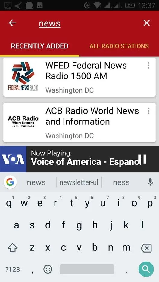 Washington DC Radio Stations | Indus Appstore | Screenshot