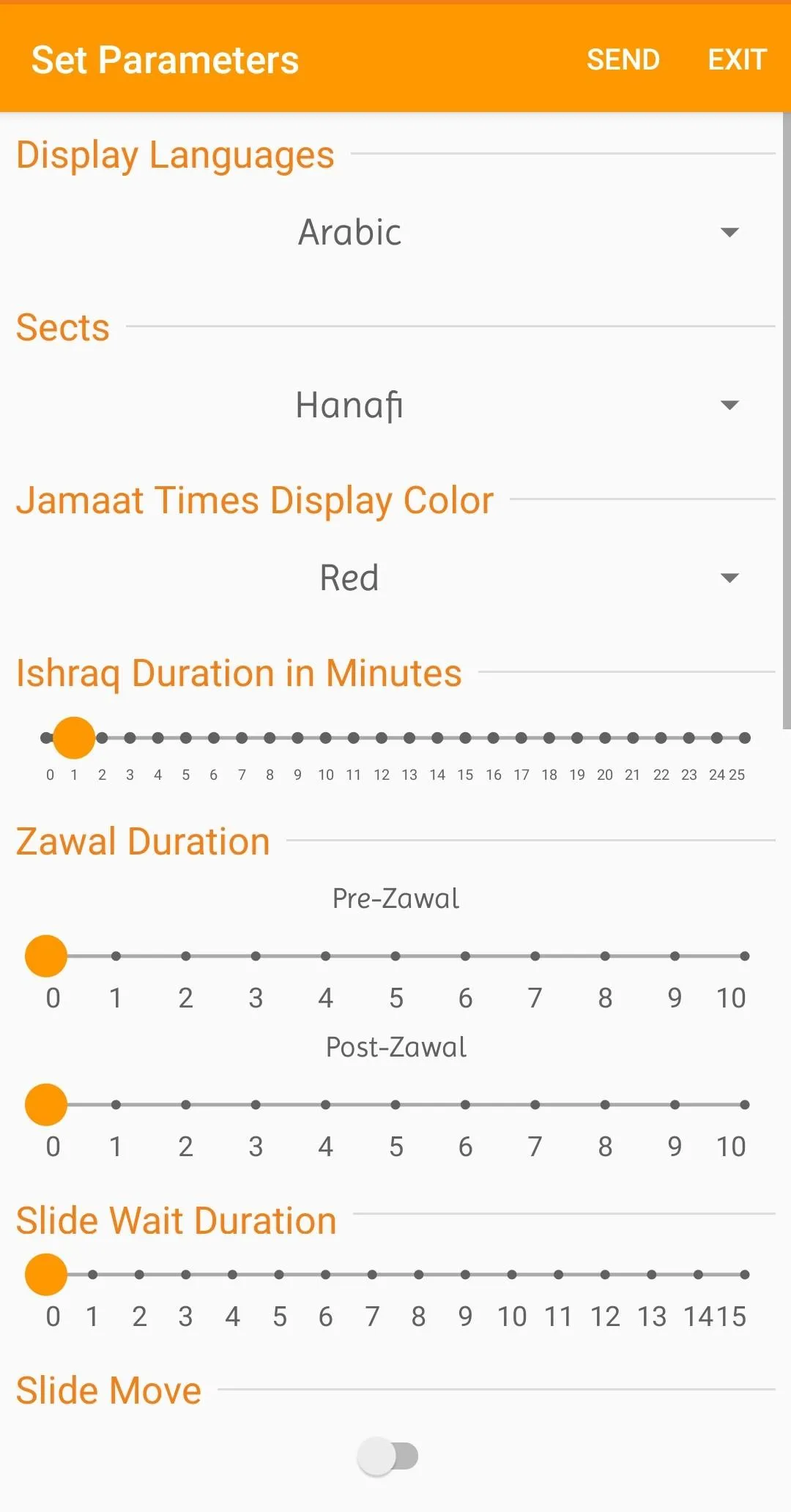 Salat Panel Setting | Indus Appstore | Screenshot