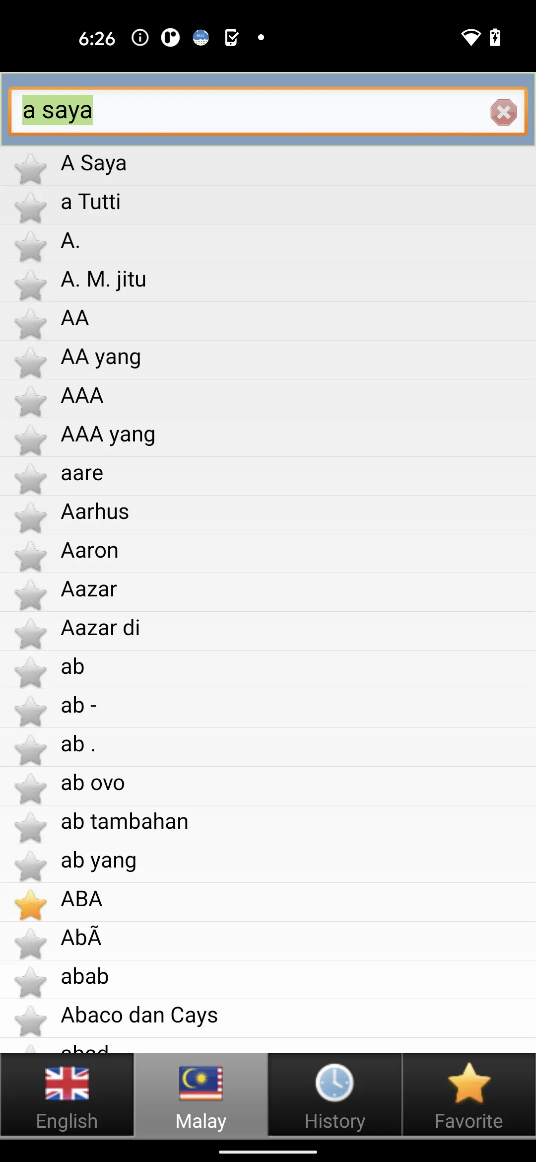 Malay dictionary | Indus Appstore | Screenshot