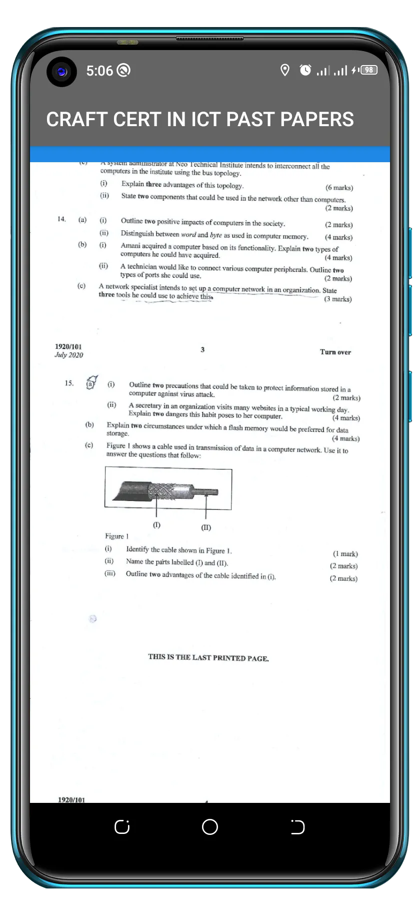 Craft  In ICT Past Papers | Indus Appstore | Screenshot