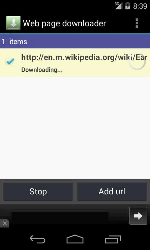 Web page downloader | Indus Appstore | Screenshot