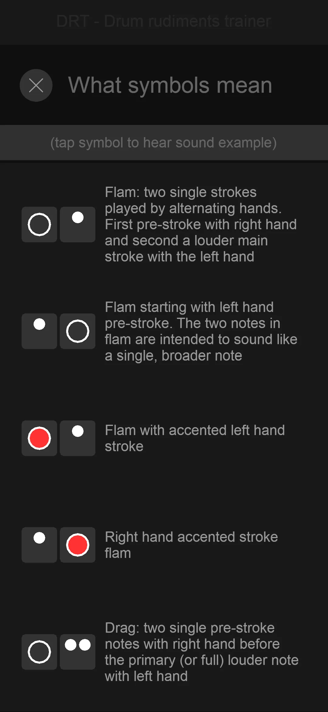 Drum rudiments trainer - DRT | Indus Appstore | Screenshot