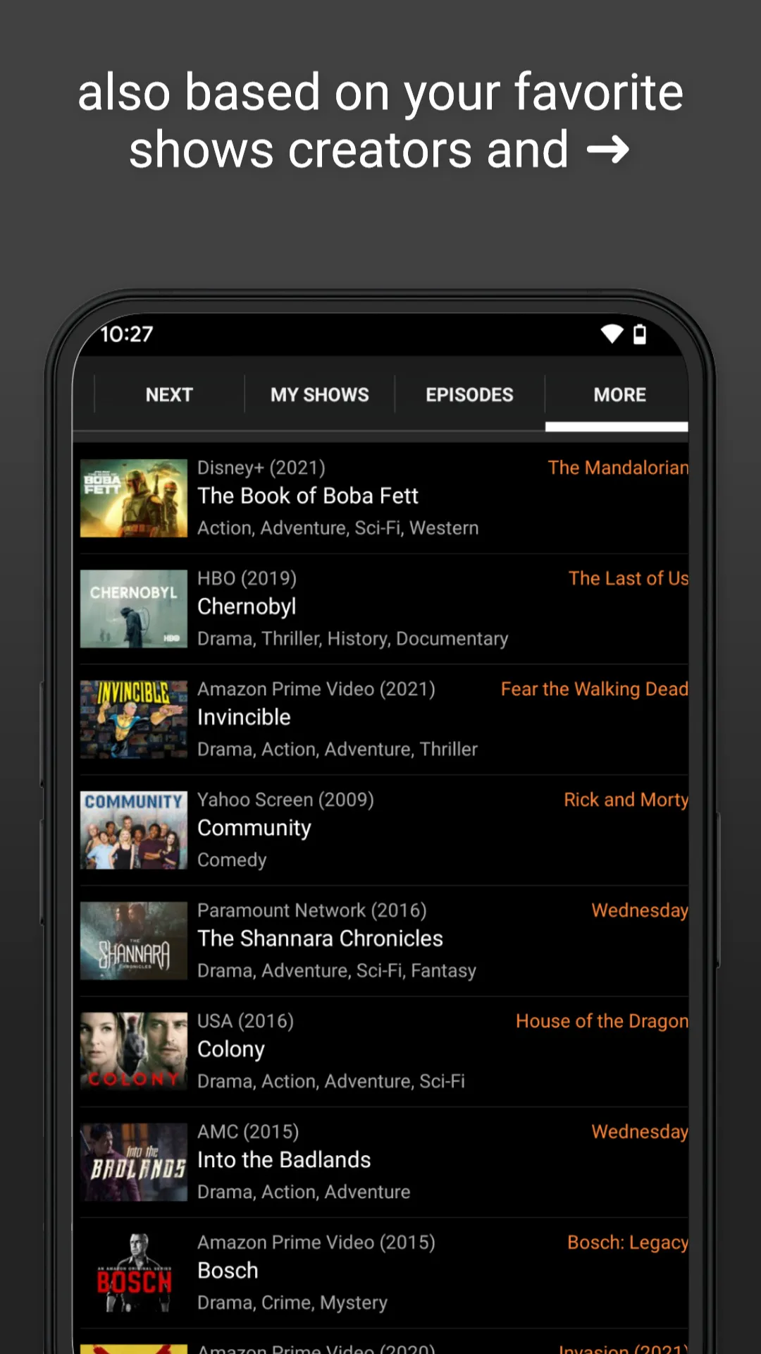 Next Episode - Track TV Shows | Indus Appstore | Screenshot