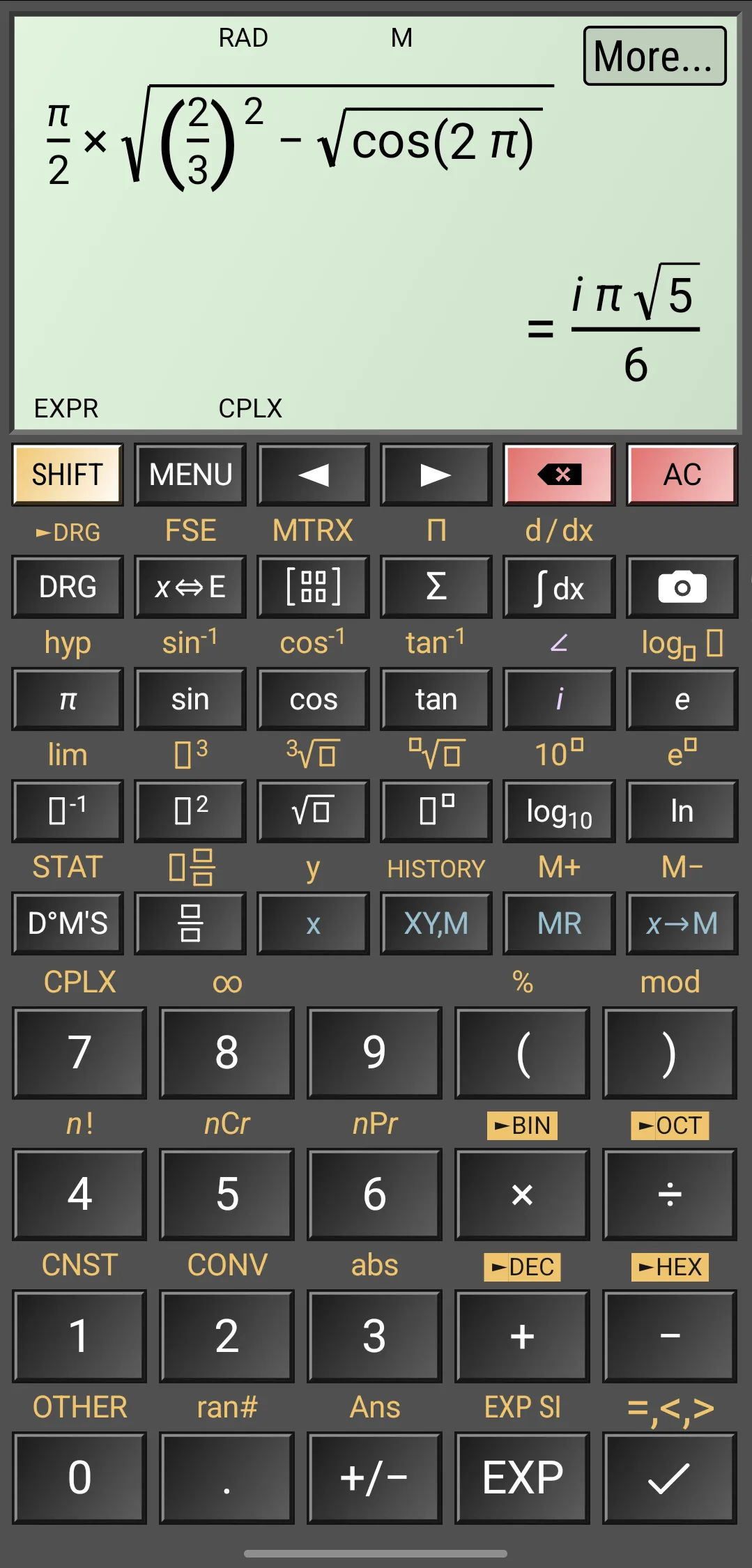 HiPER Scientific Calculator | Indus Appstore | Screenshot