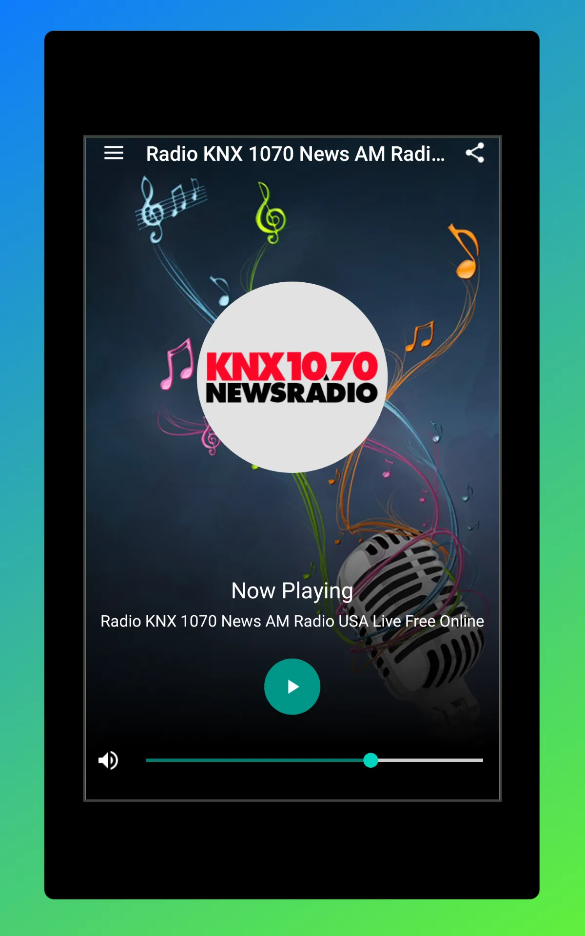 KNX 1070 News Radio Los Angele | Indus Appstore | Screenshot