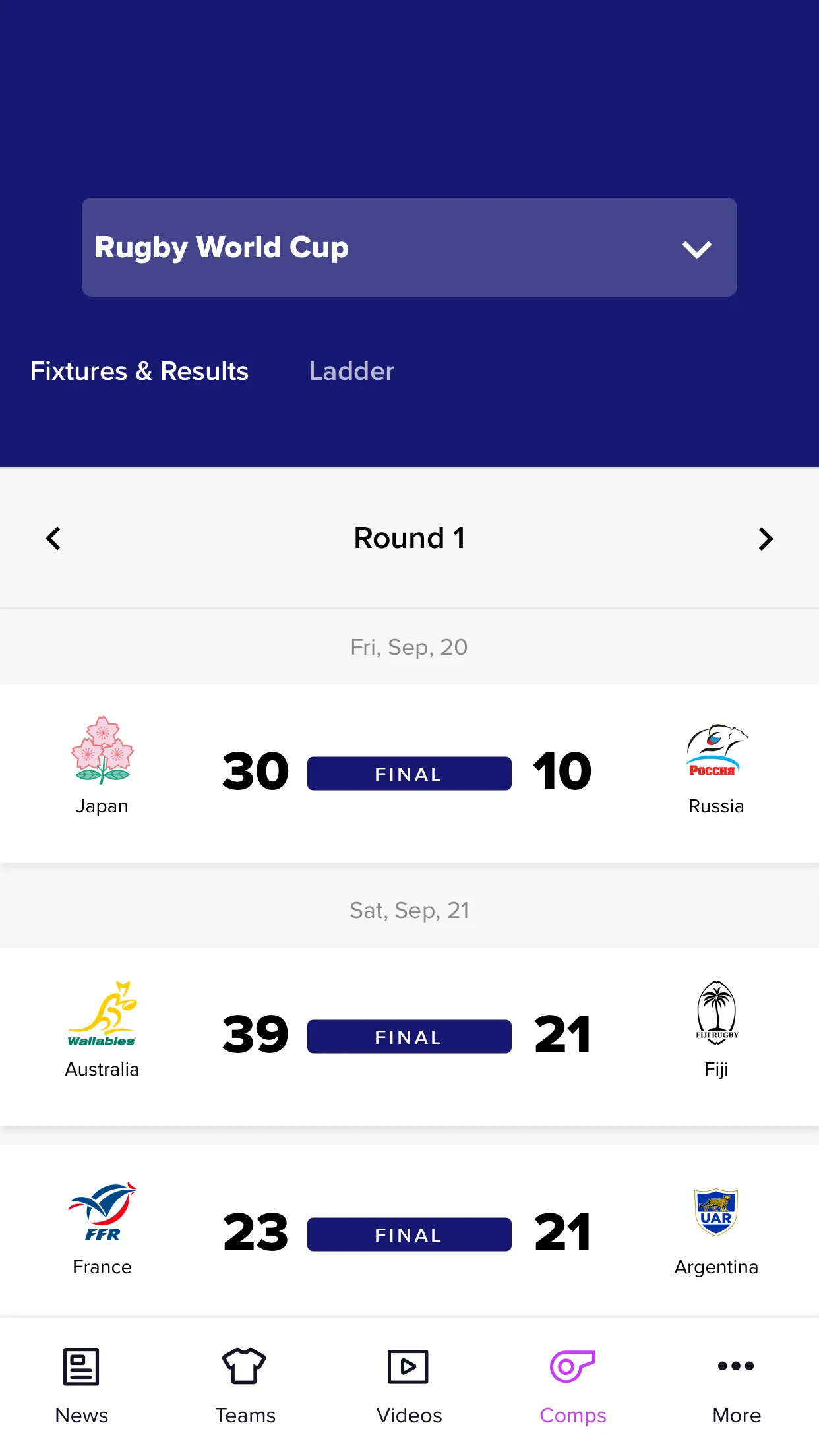 Rugby Xplorer | Indus Appstore | Screenshot