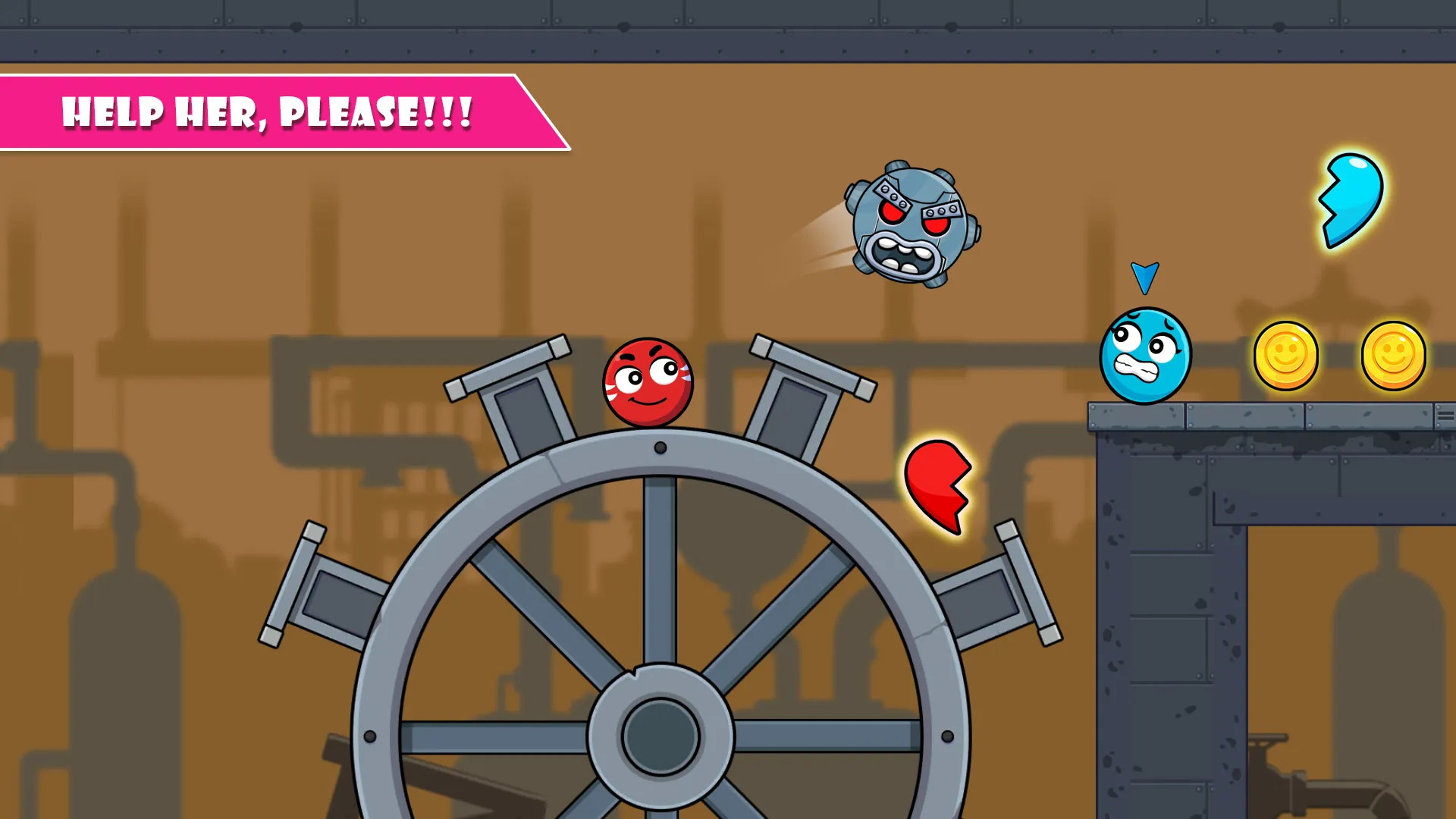 Red and Blue Ball: Cupid love | Indus Appstore | Screenshot