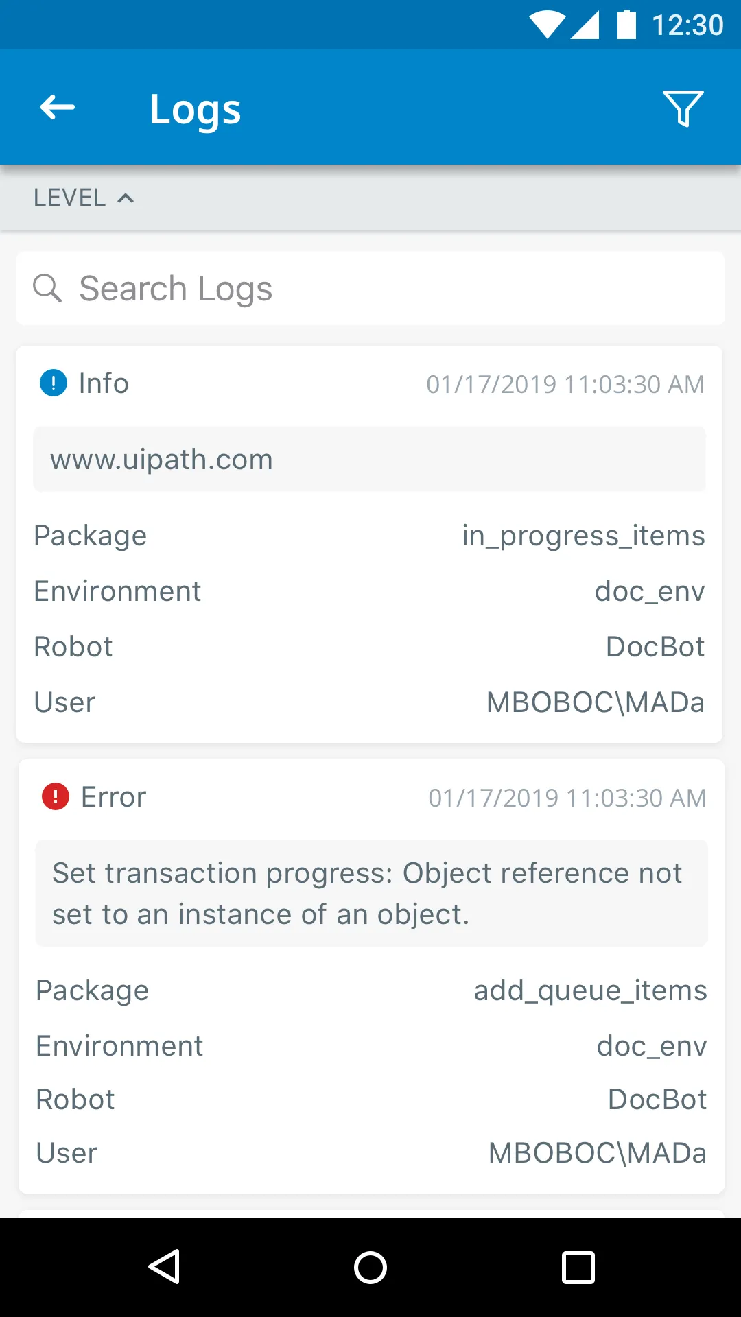 UiPath Orchestrator | Indus Appstore | Screenshot