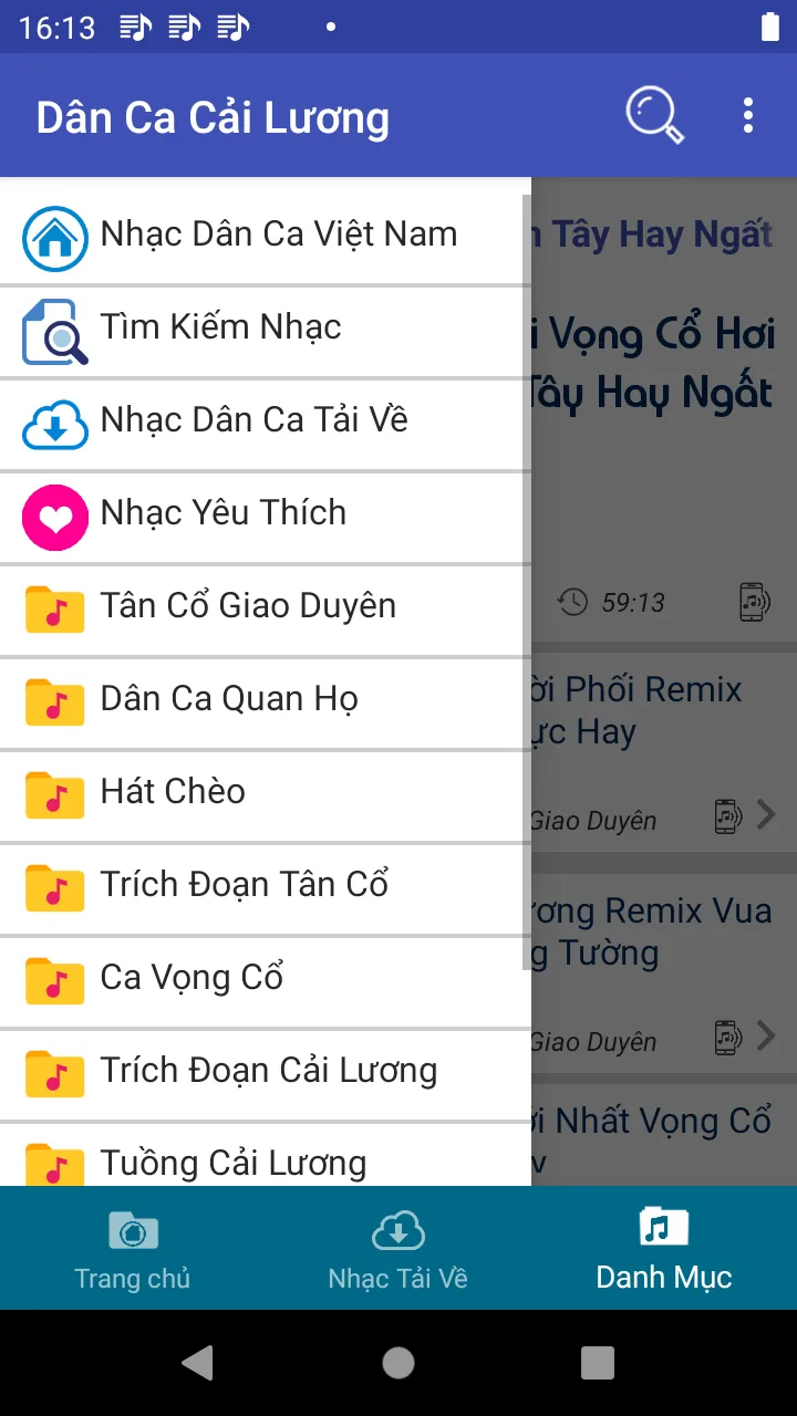 Nhac Dan Ca Cai Luong Tan Co | Indus Appstore | Screenshot