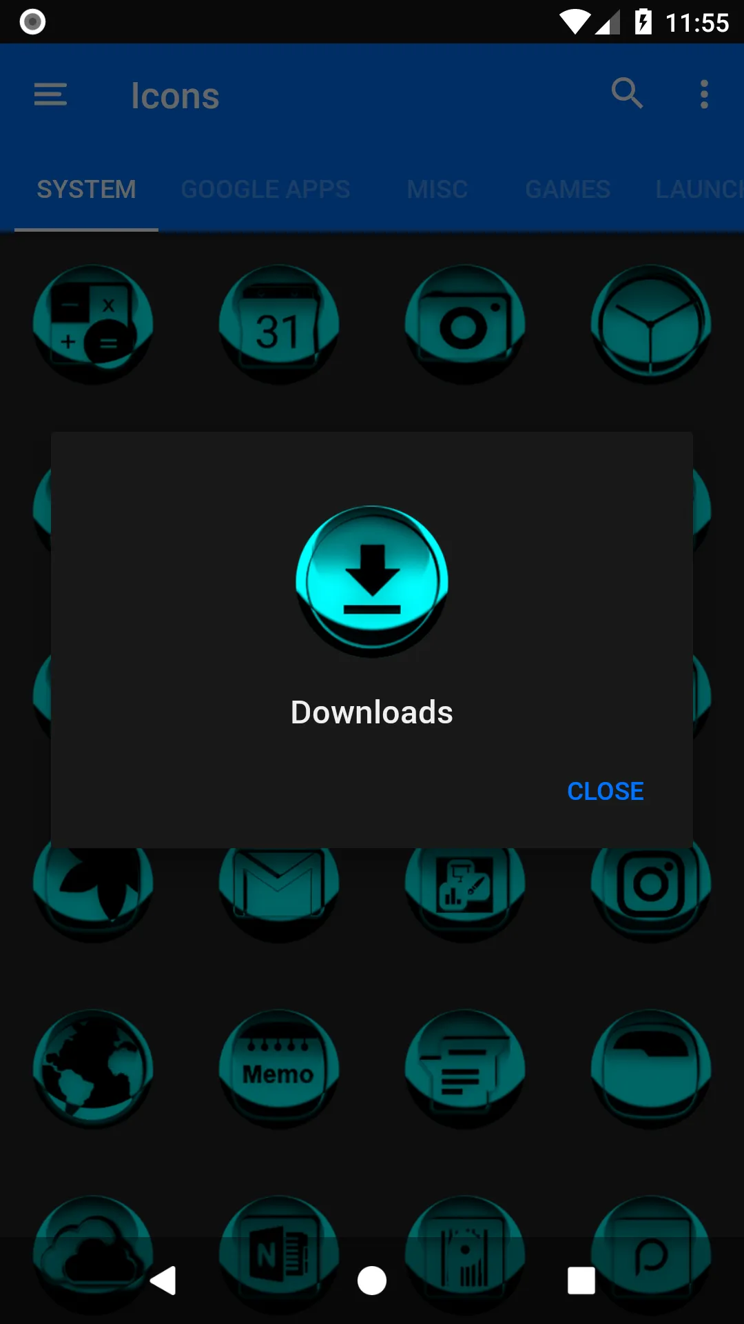 Cyan Icon Pack Style 3 | Indus Appstore | Screenshot