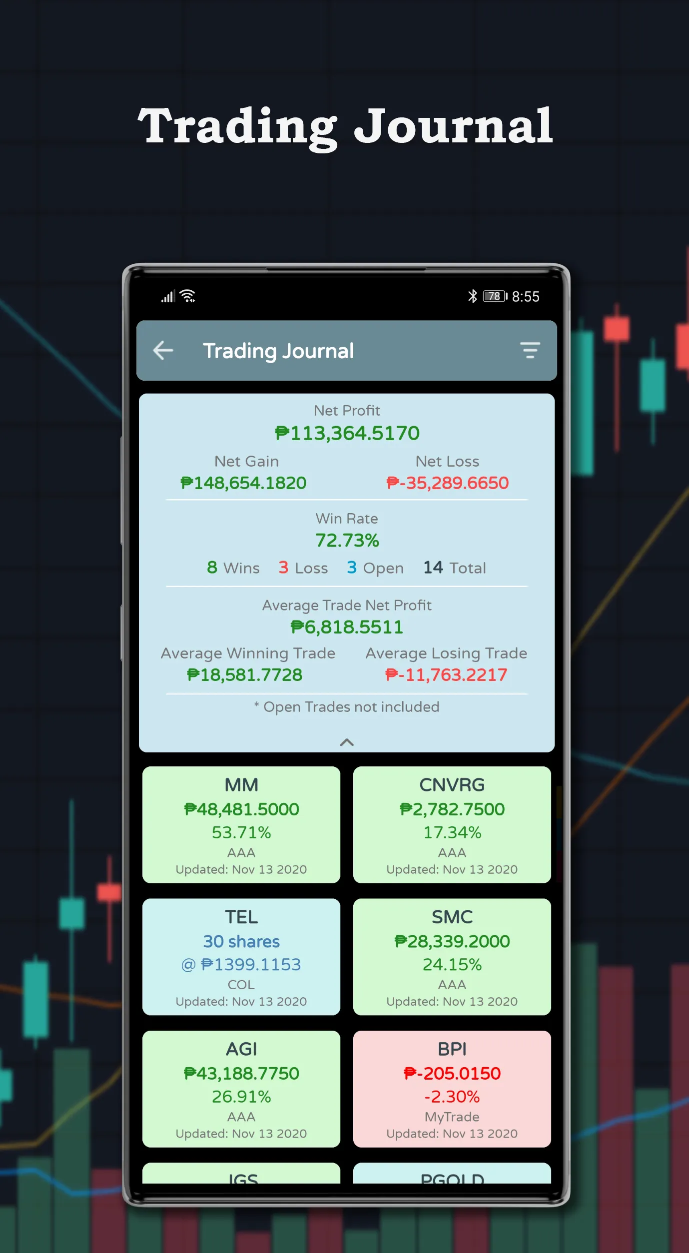 Gainpamore PSE Trading Journal | Indus Appstore | Screenshot