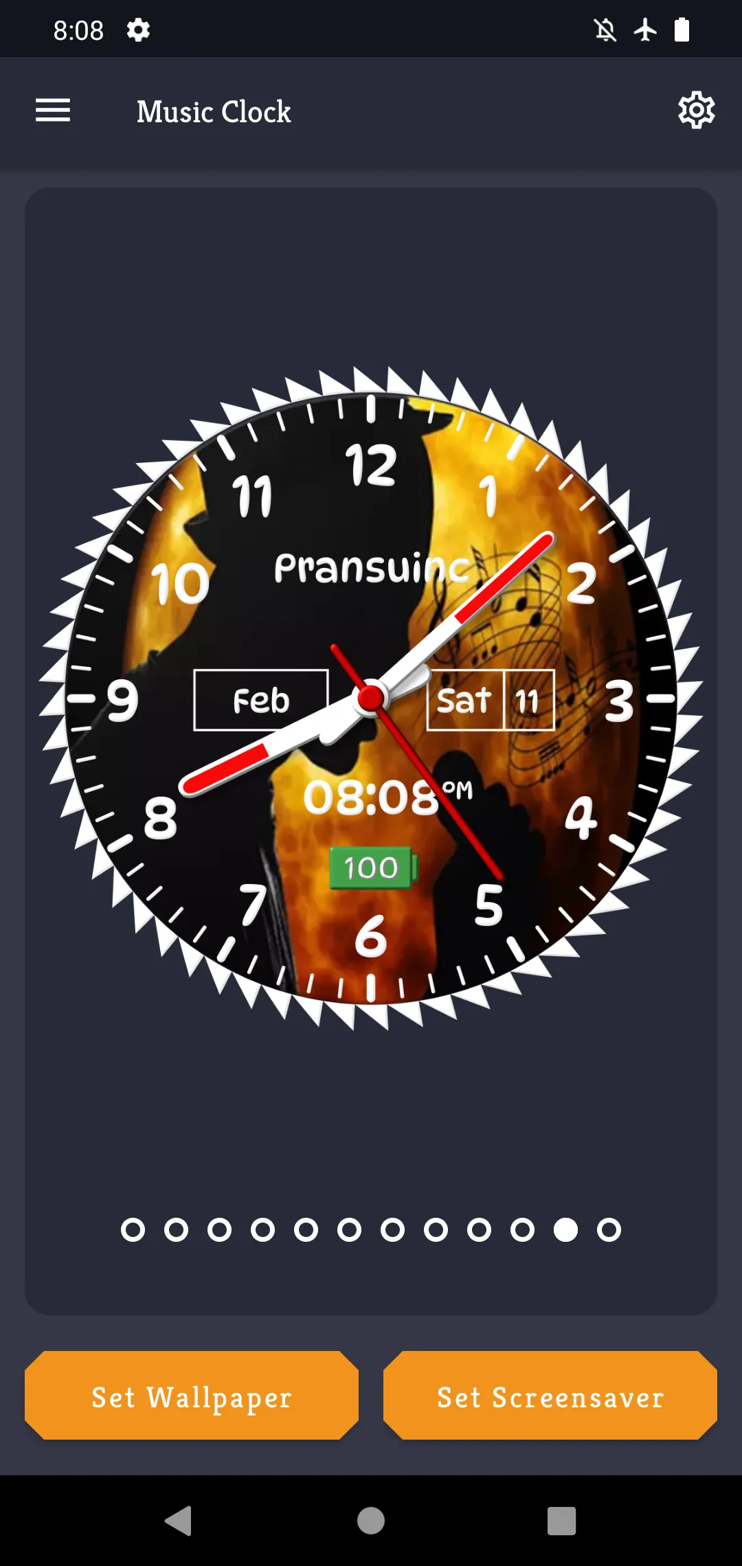 Music Clock Live Wallpaper | Indus Appstore | Screenshot