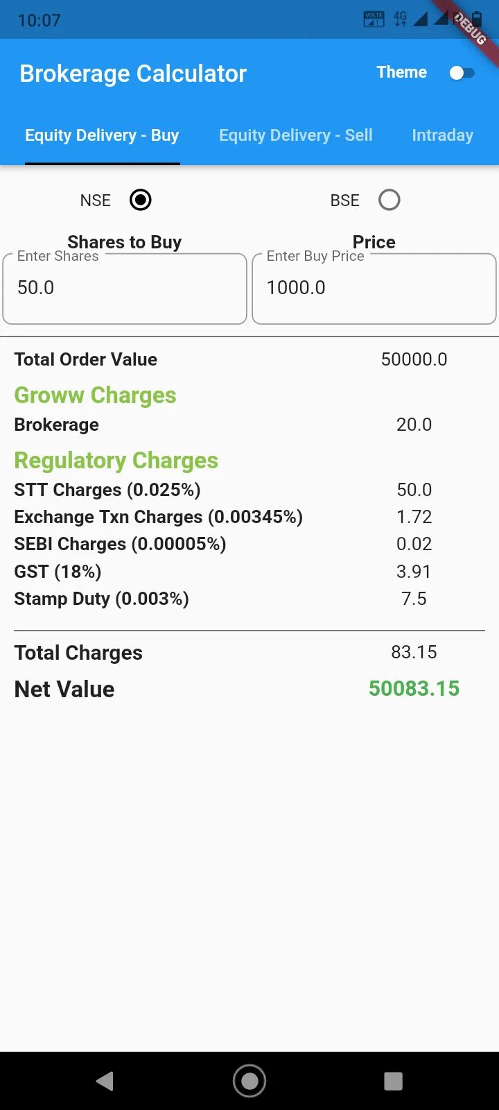 Grow Brokerage Calculator | Indus Appstore | Screenshot