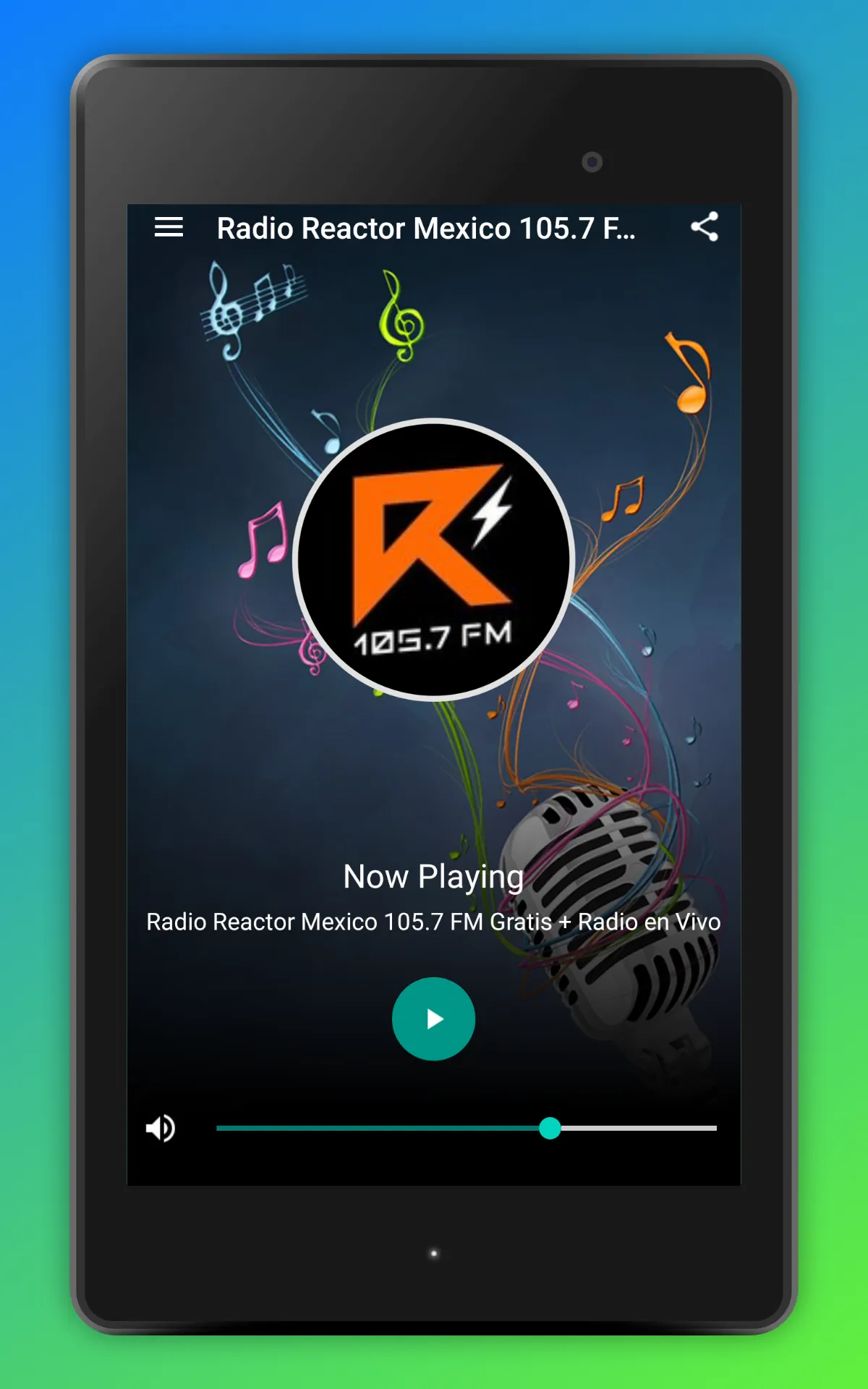 Radio Reactor 105.7 FM Mexico | Indus Appstore | Screenshot